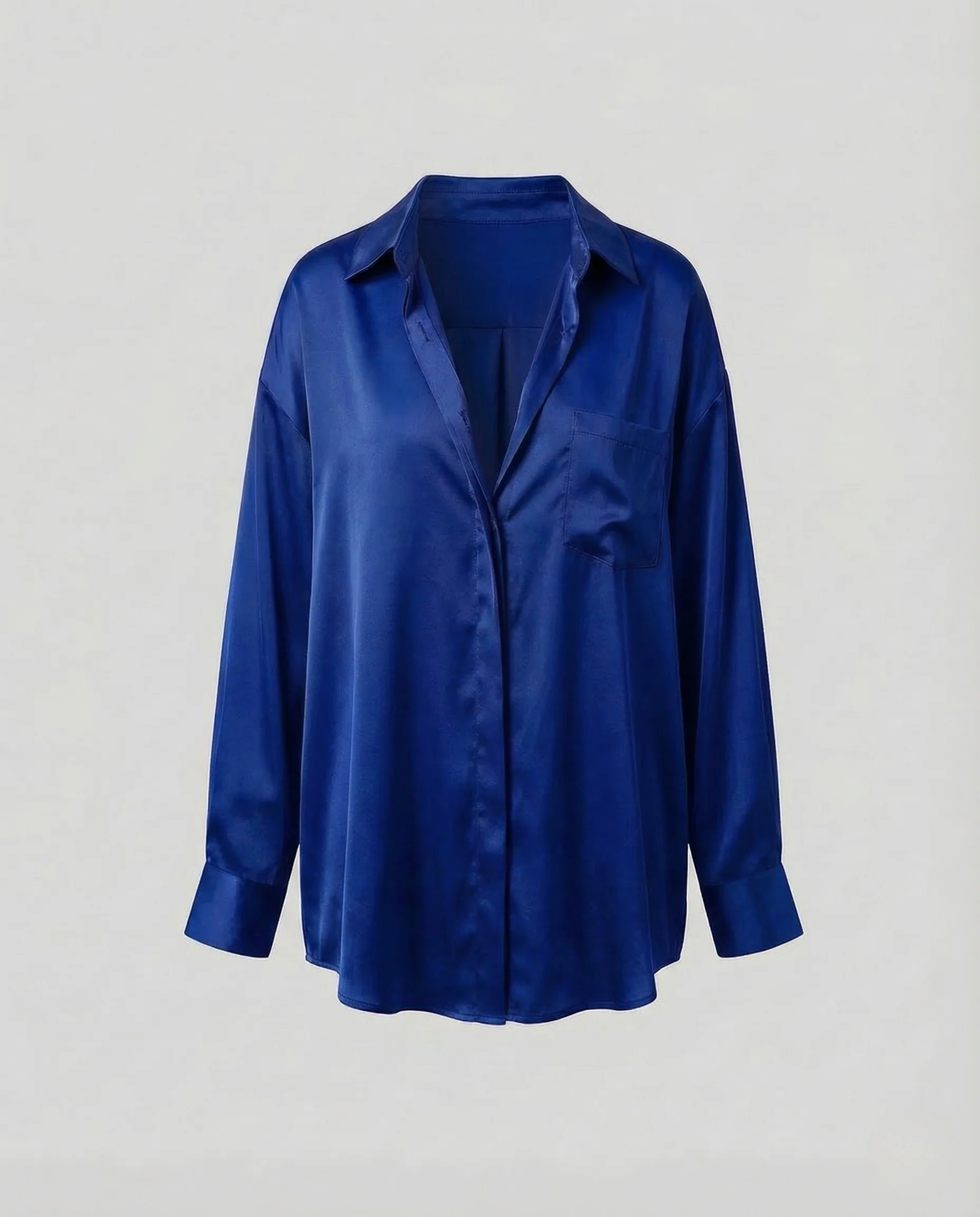 Damen Seidenoptik Bluse Weit - Image 6