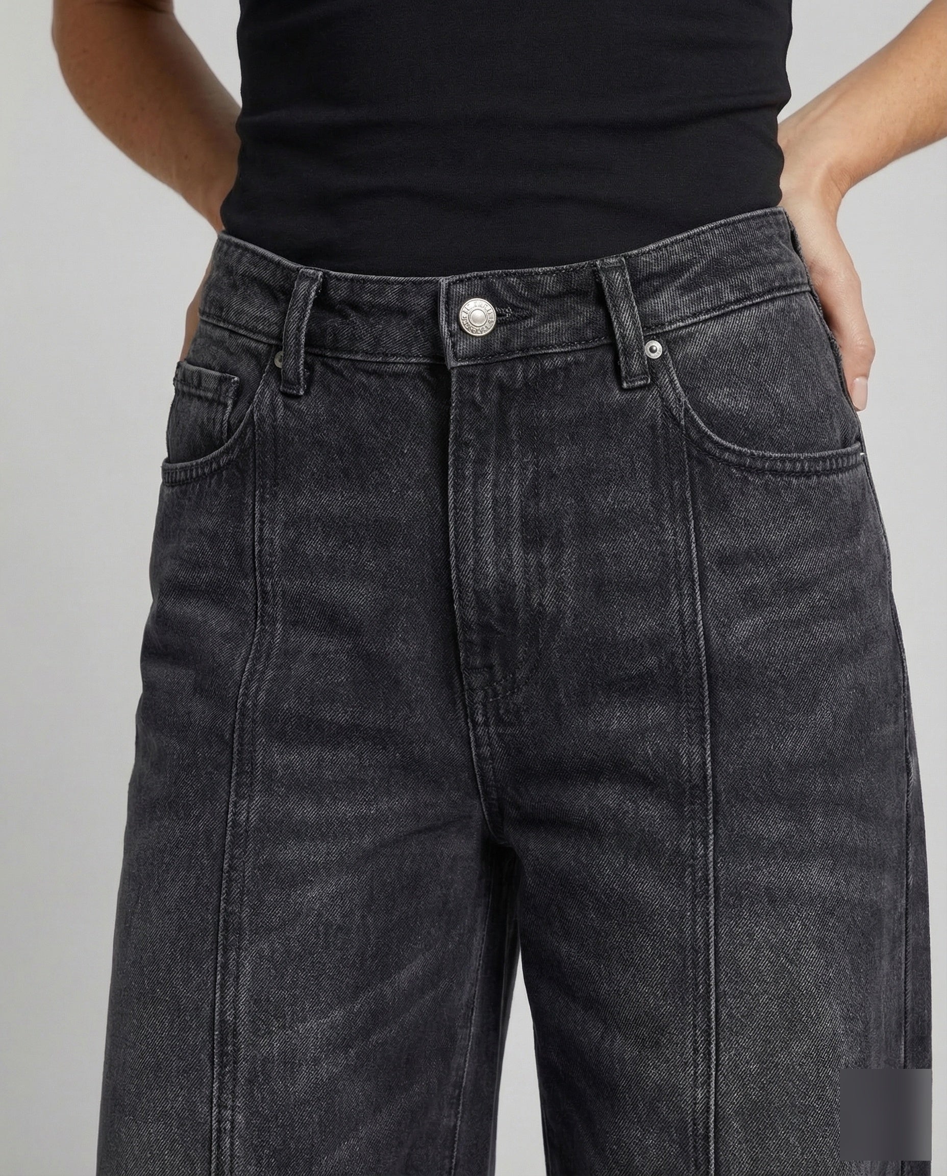 Damen Jeanshose Weit High Waist - Image 3