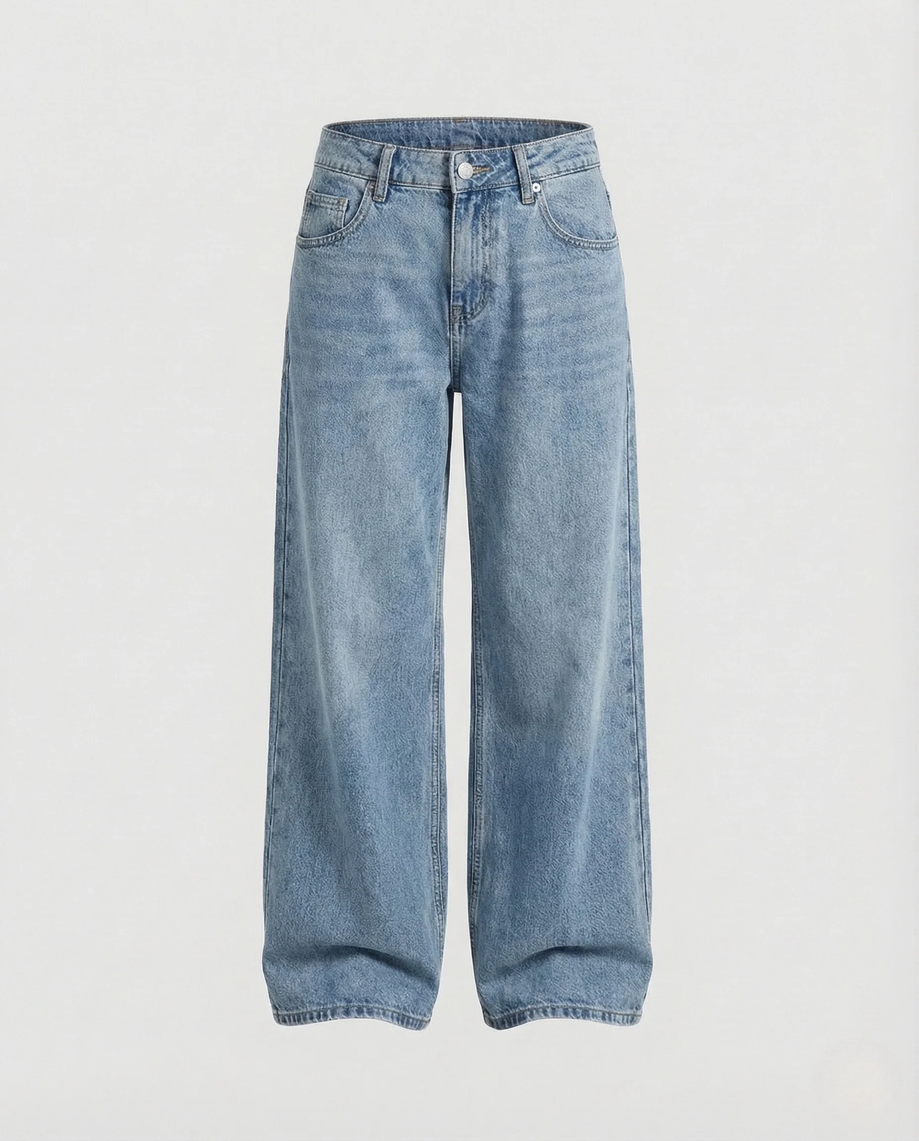 Damen Weite Jeanshose mit Tiefem Bund und Extra Weitem Bein - Image 7