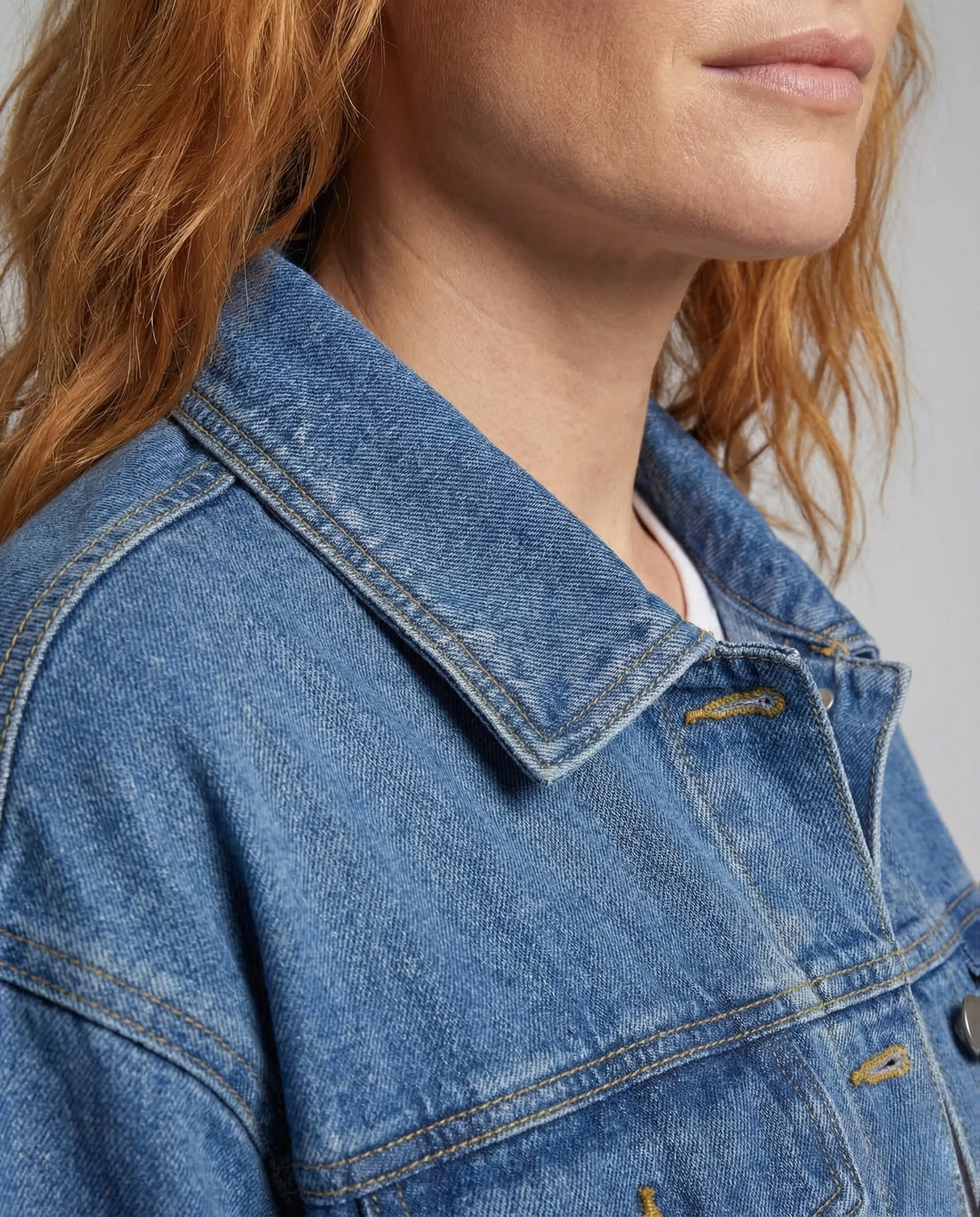 Damen Jeansjacke Kurz Weit - Image 3