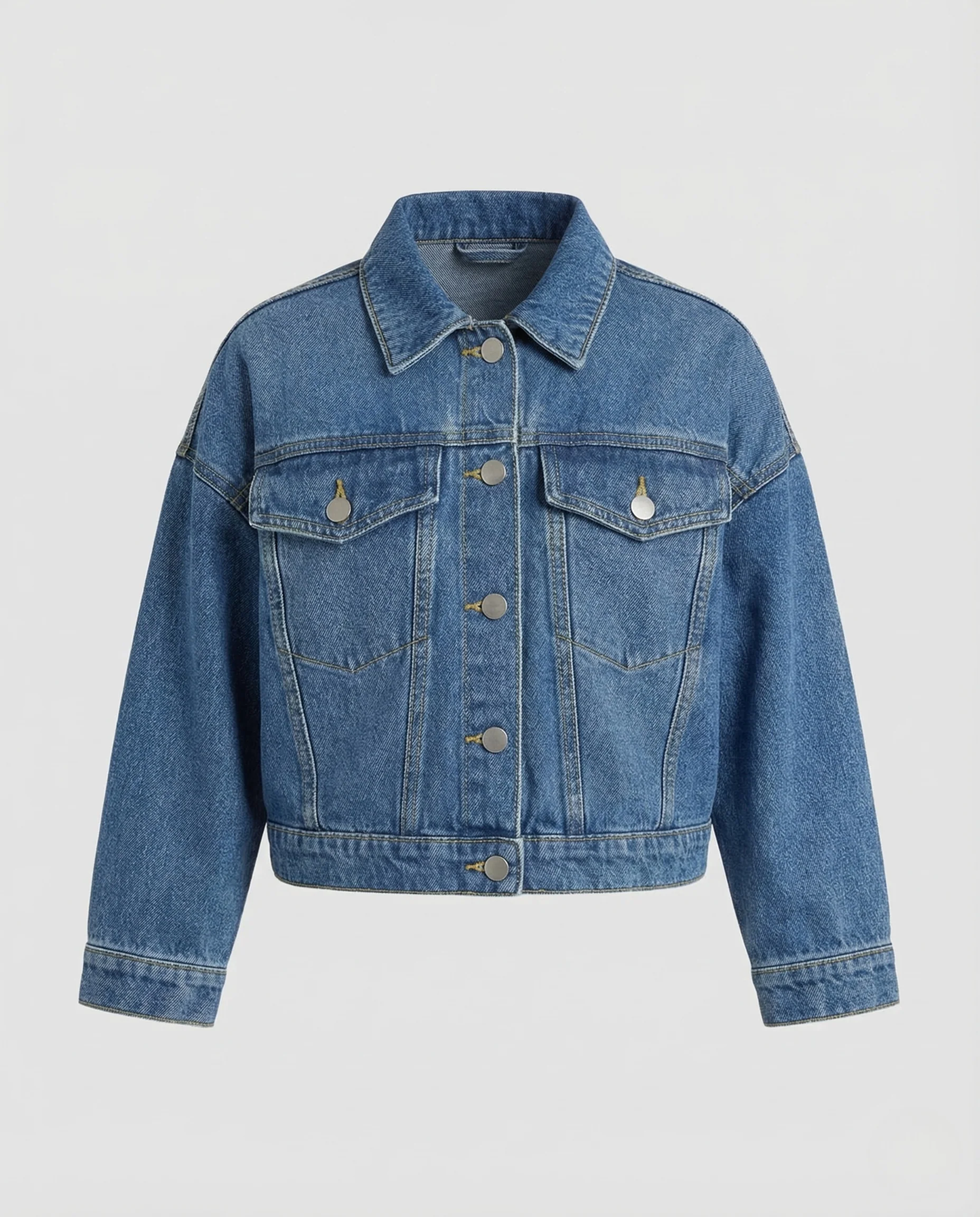 Damen Jeansjacke Kurz Weit - Image 5