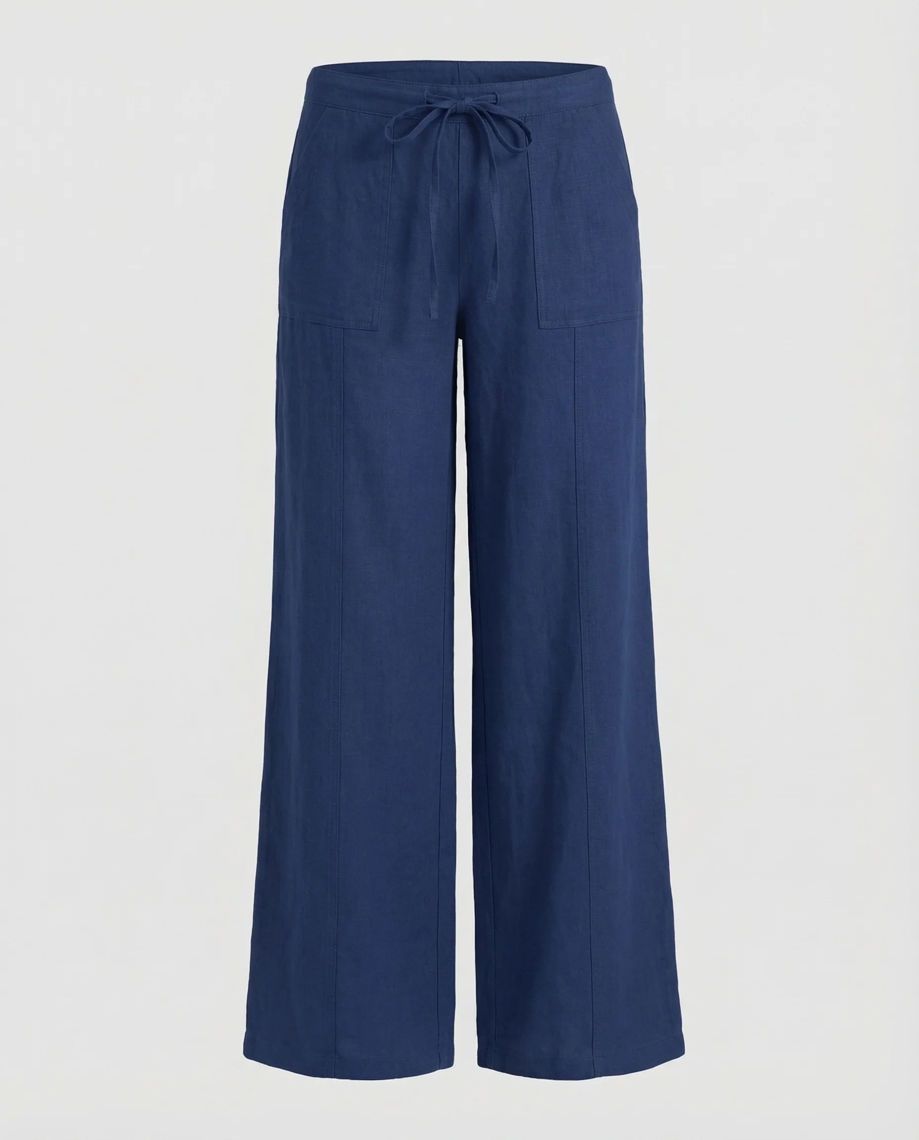 Damen Leinenhose Weit Tunnelzug - Image 4