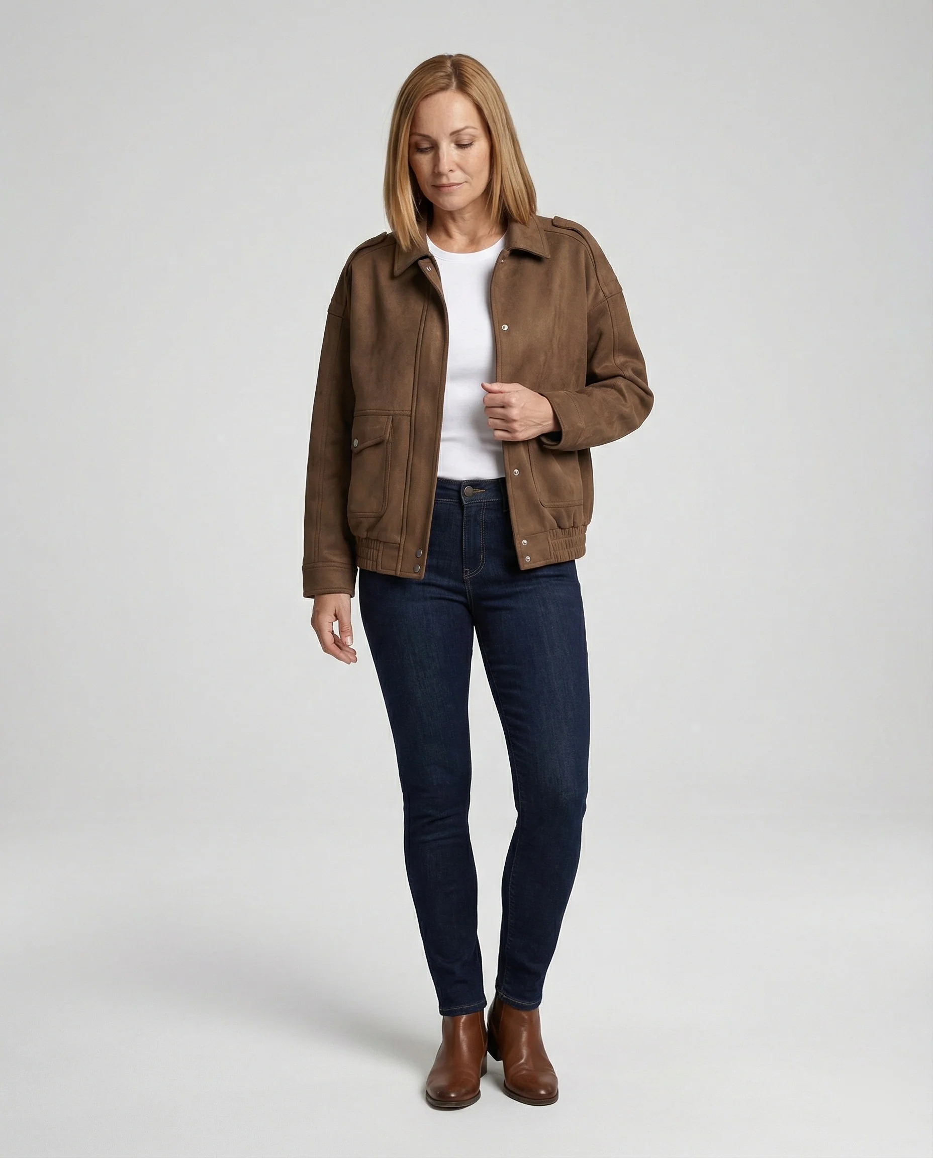 Freizeitkleidung Damen Velours Jacke Weit - Image 2
