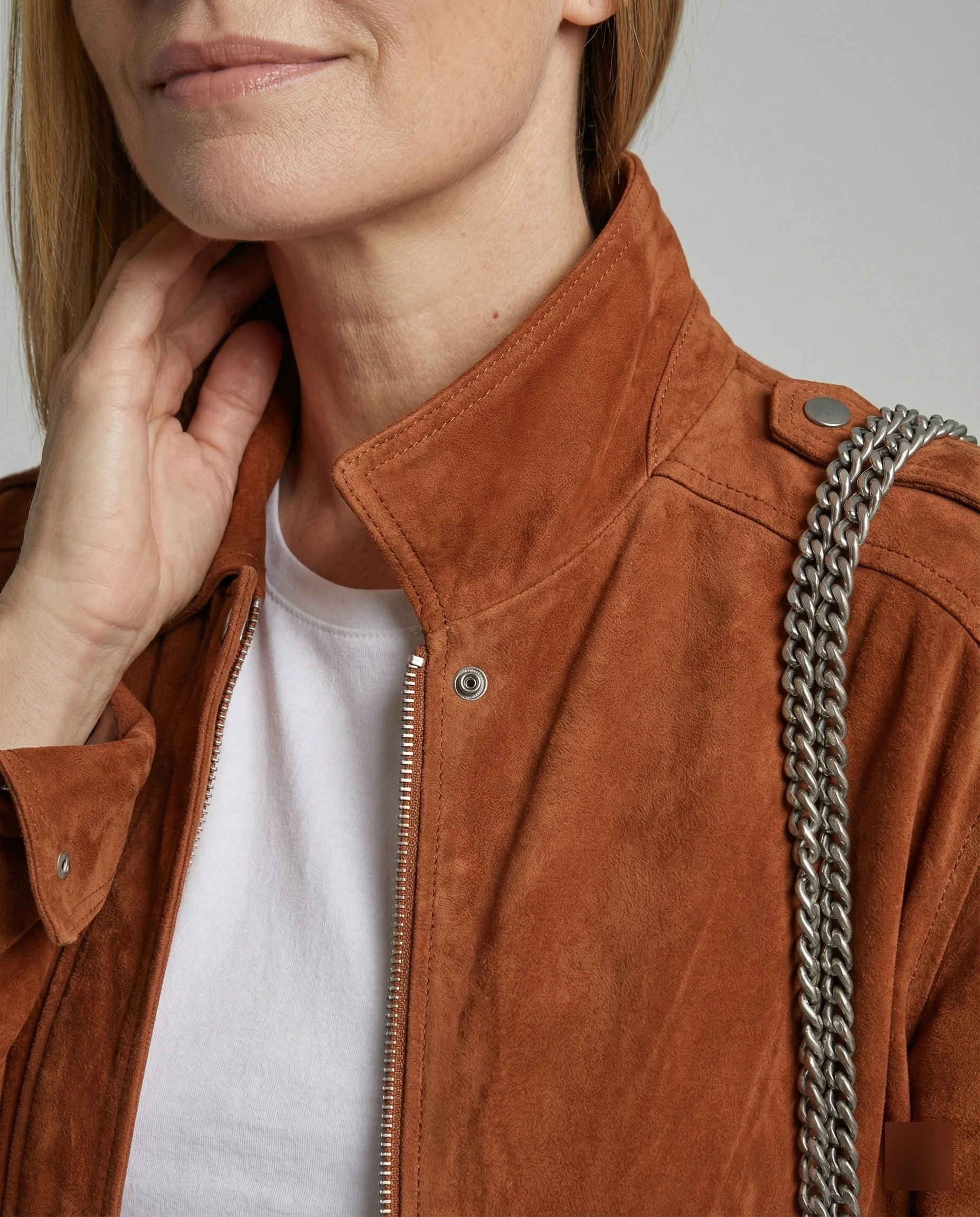 Freizeitkleidung Damen Veloursjacke Weit - Image 4