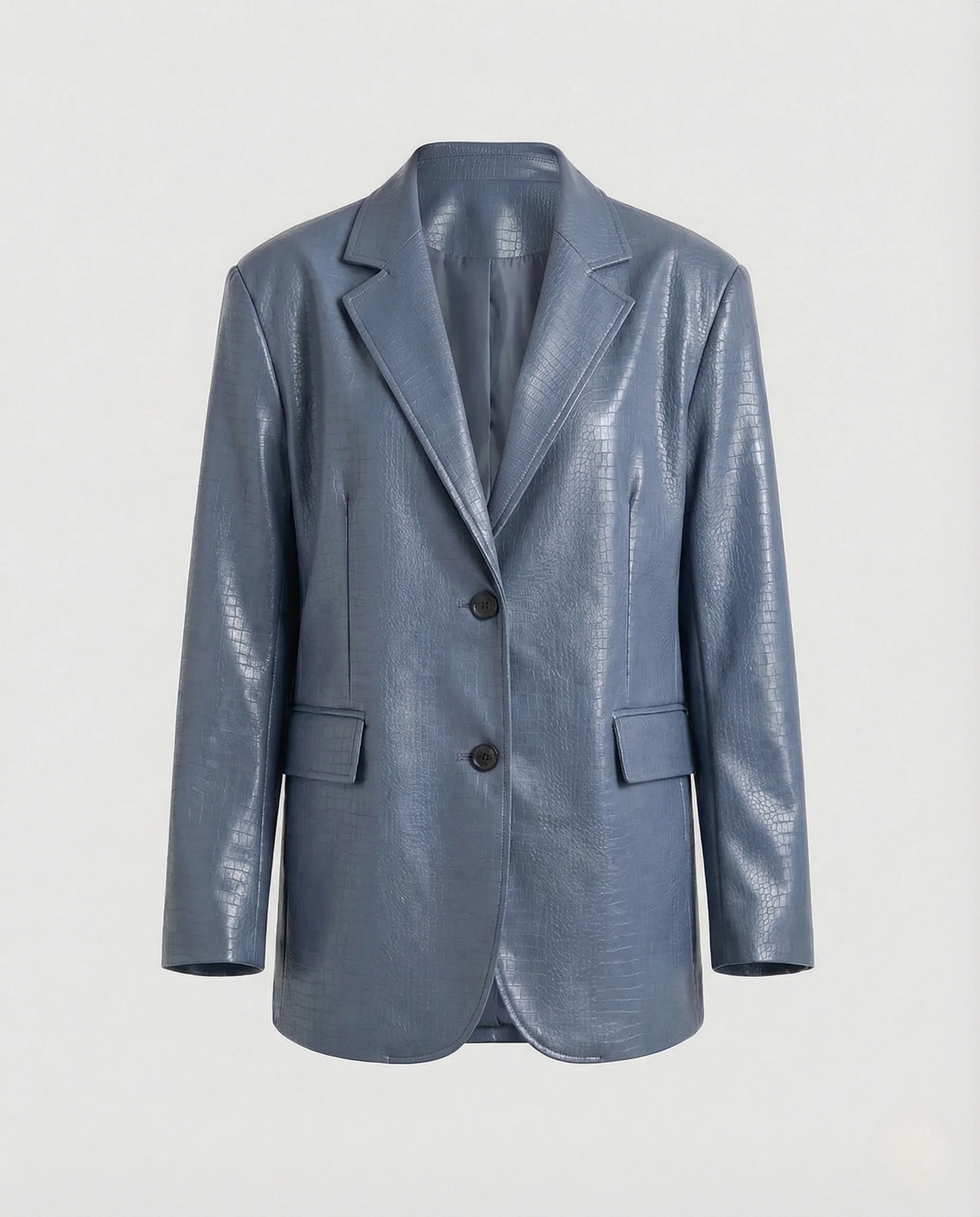 Damen Lederoptik Blazer Weit - Image 8