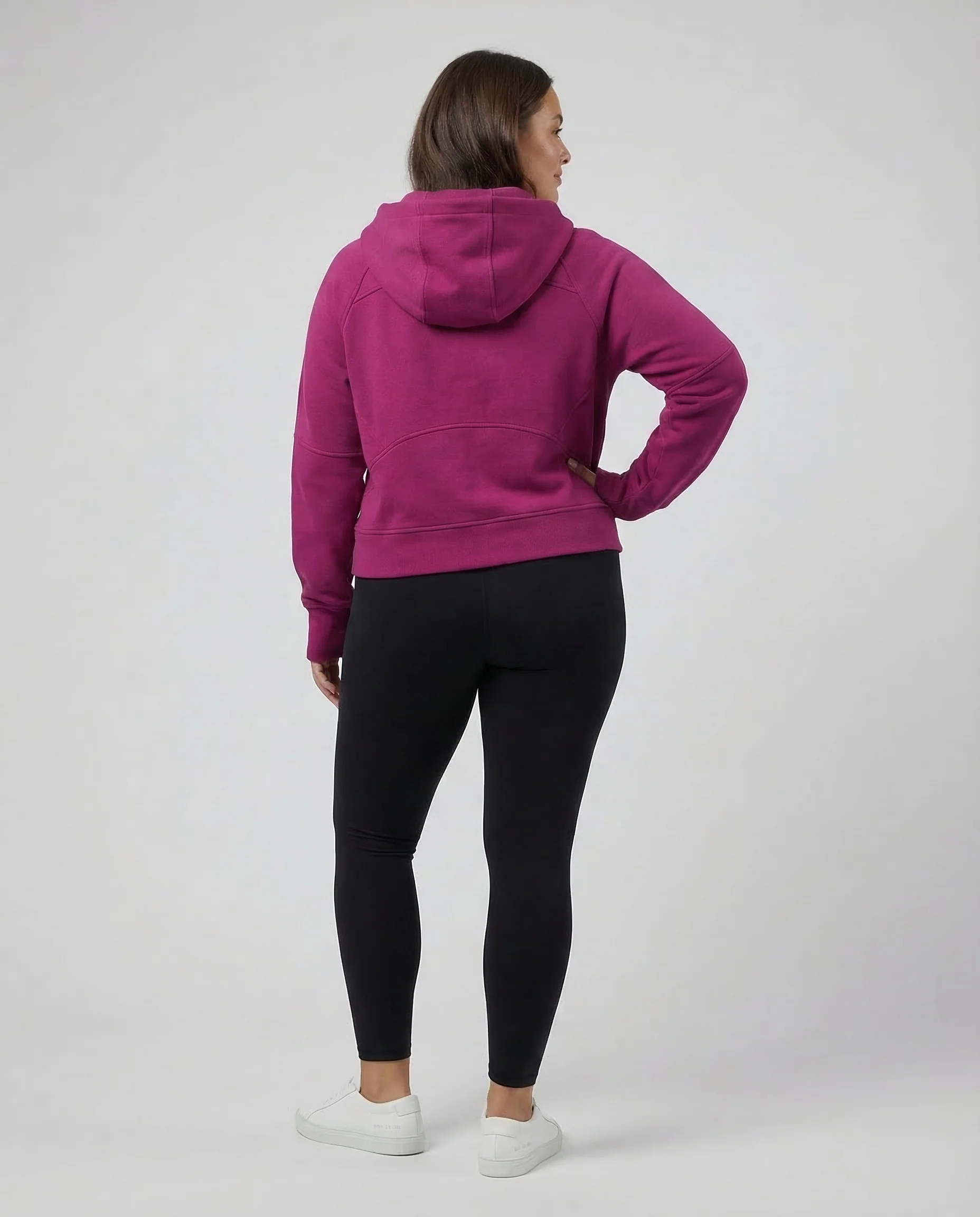 Damen Hoodie Oversize Reißverschluss - Image 4