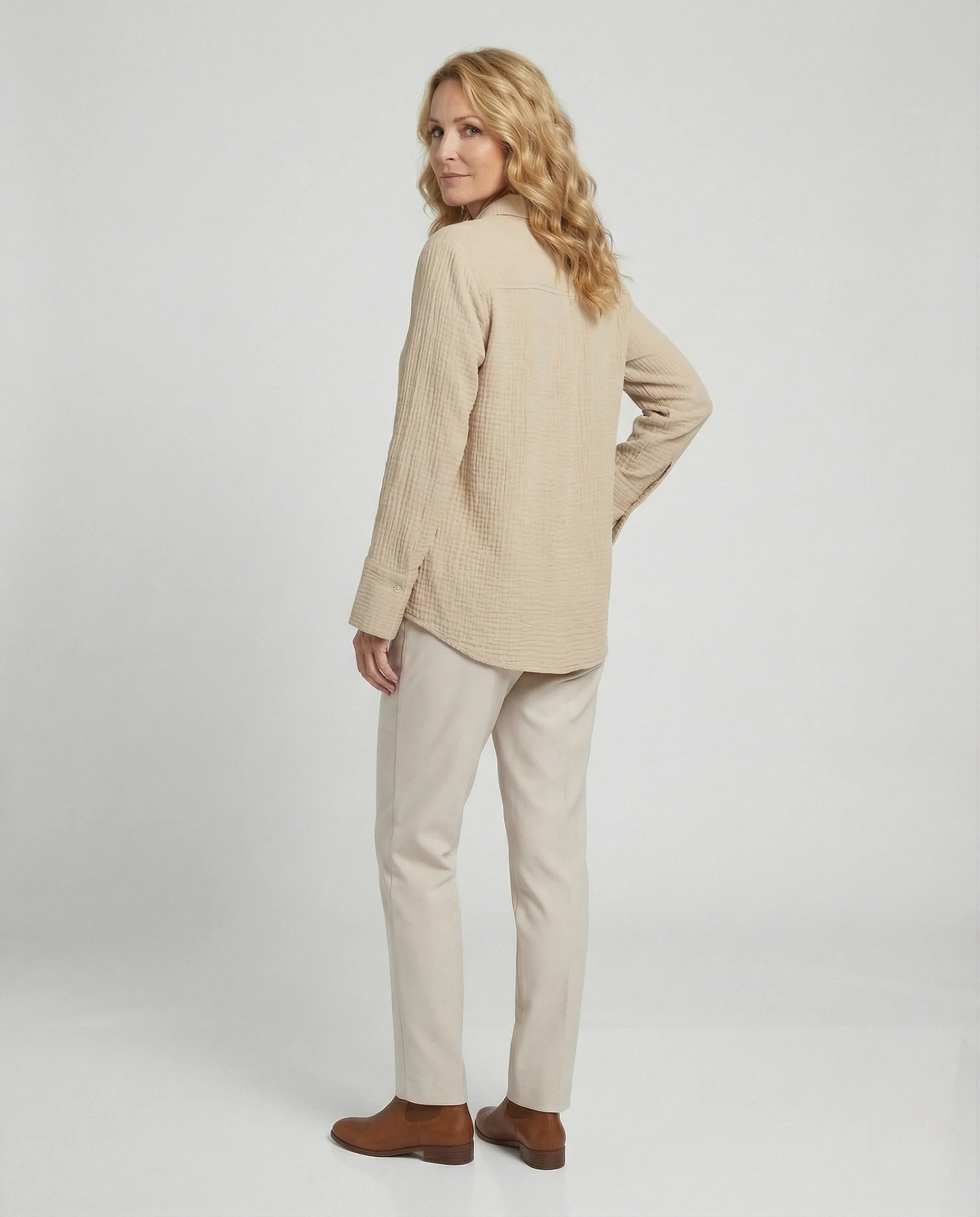 Hemd Damen Baumwolle Oversize - Image 4