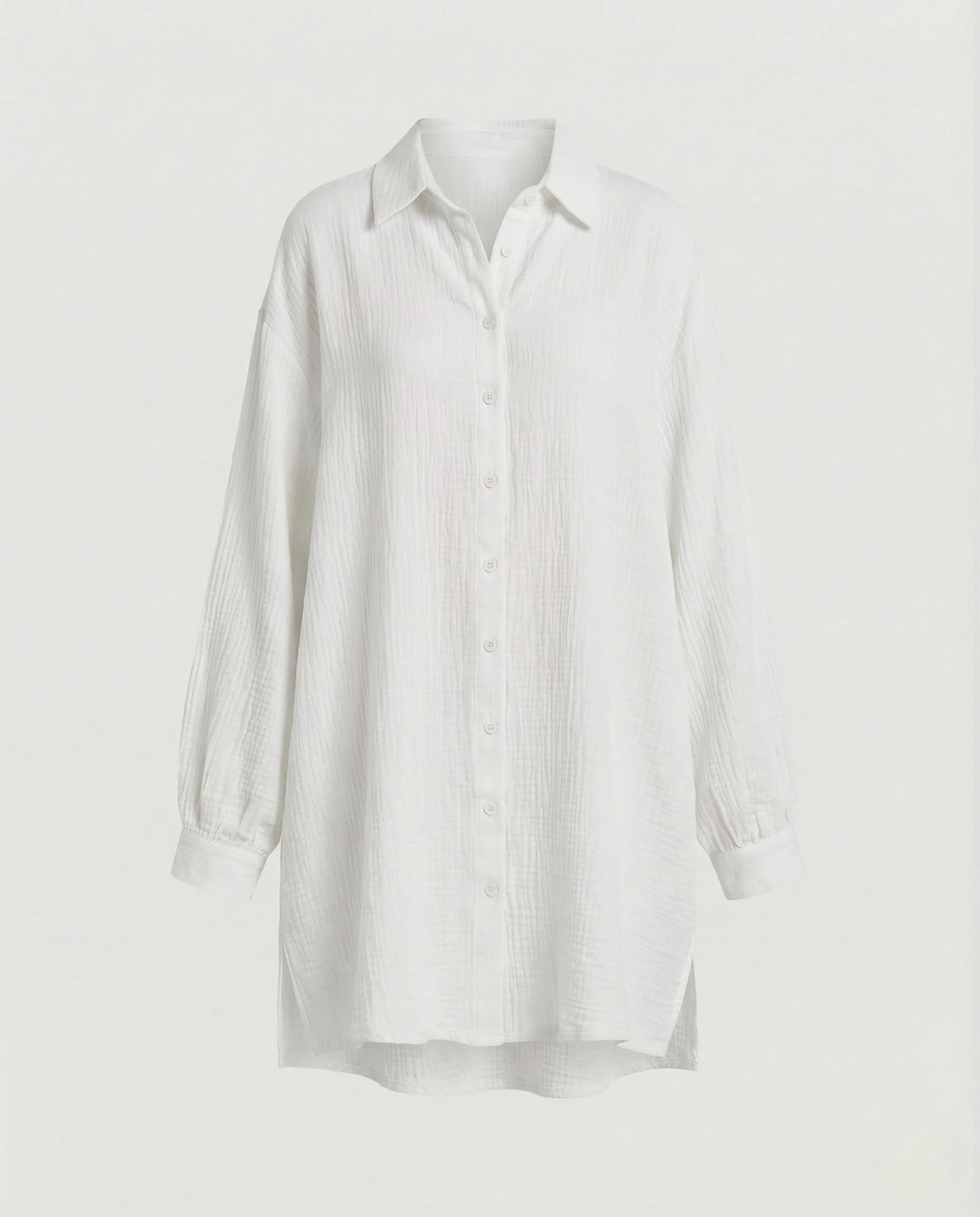 Freizeitkleid Damen Hemdblusenkleid Musselin - Image 6