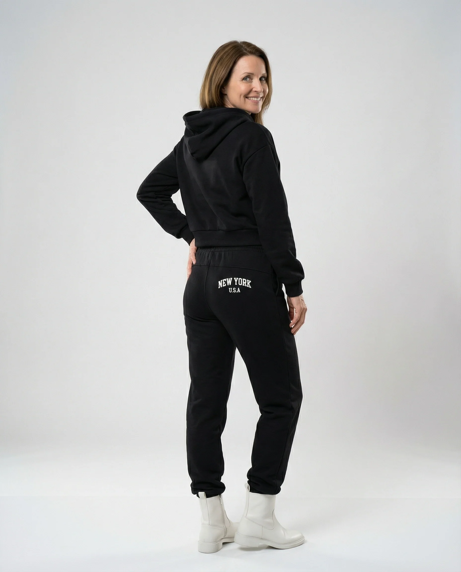 Damen Sweatshirt Set mit College Print - Image 4