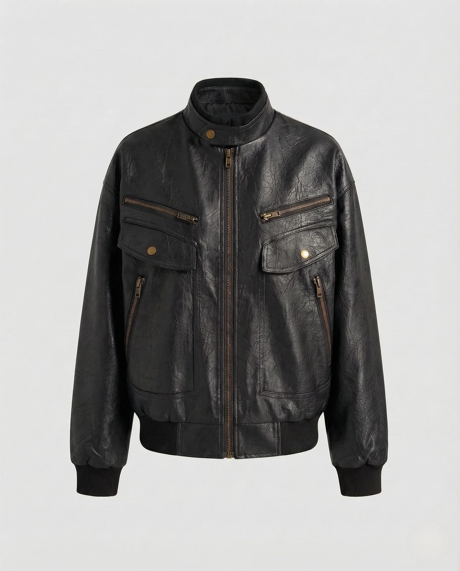 Damen Aviator Lederjacke Weit - Image 6