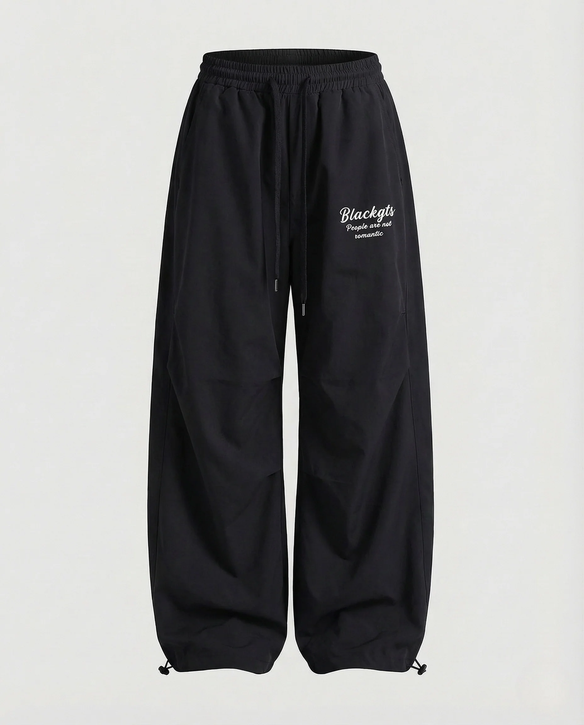 Damen Baggy Hose Weit mit Elastischem Bund - Image 7