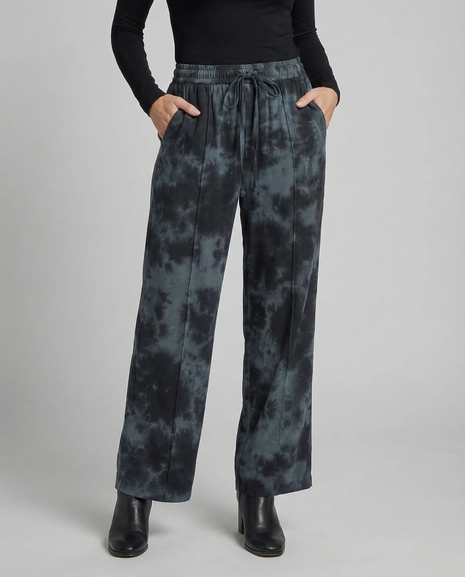 Damen Batik Loungehose Rüschenbund - Image 2