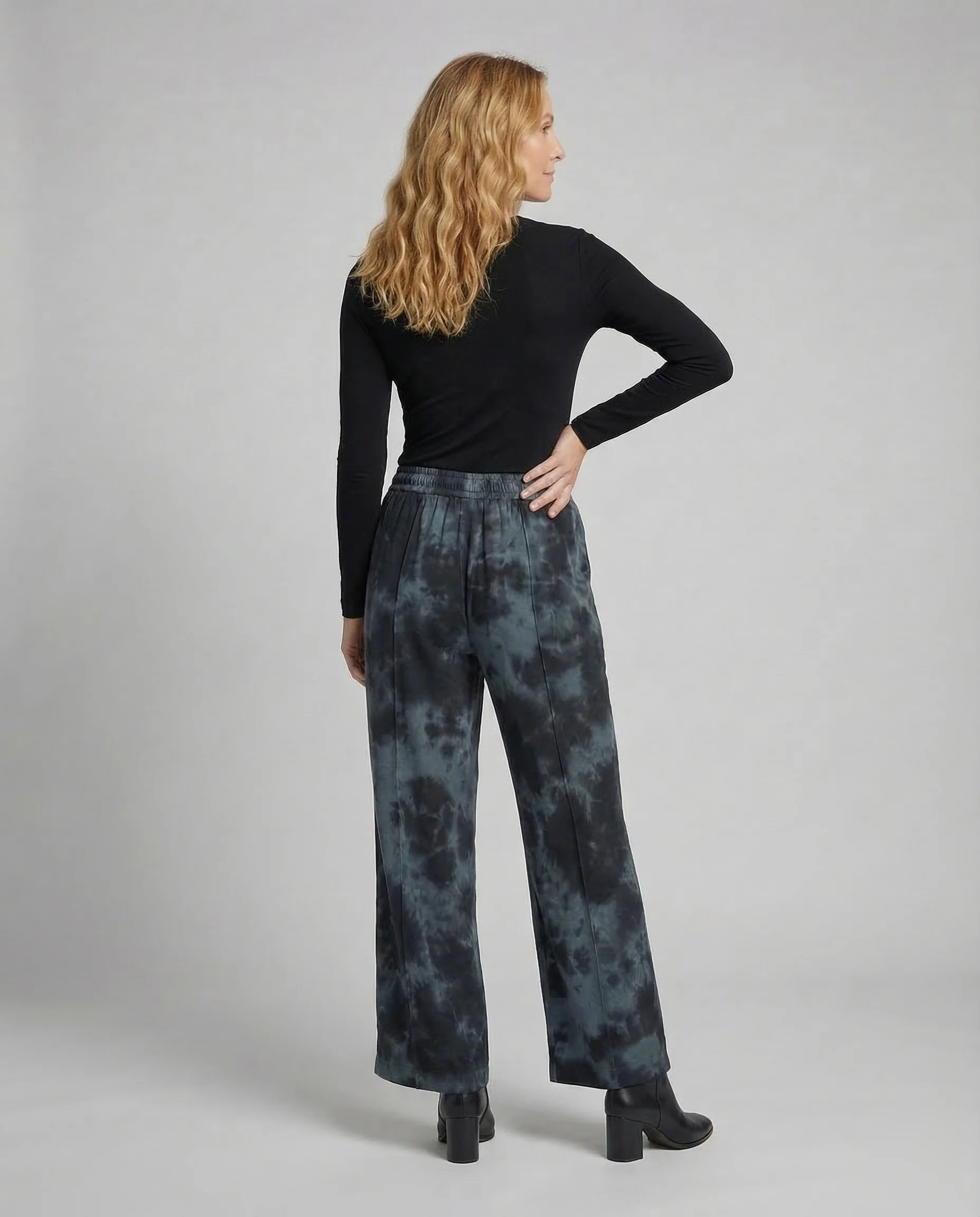 Damen Batik Loungehose Rüschenbund - Image 4