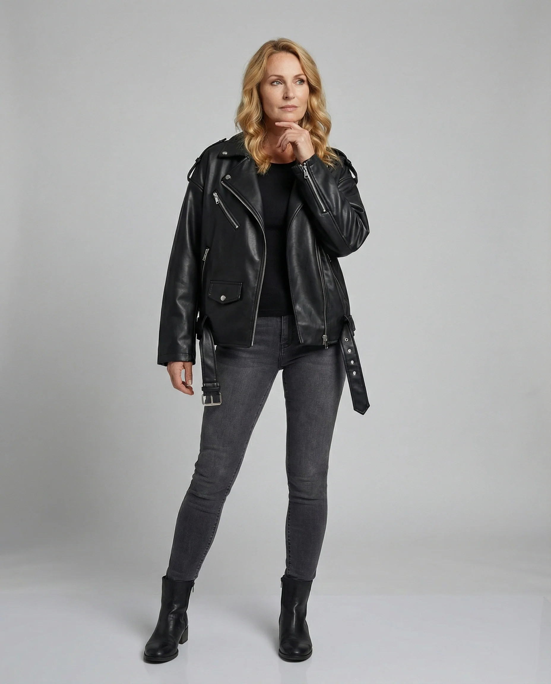 Freizeitkleidung Damen Bikerjacke Vegan - Image 6
