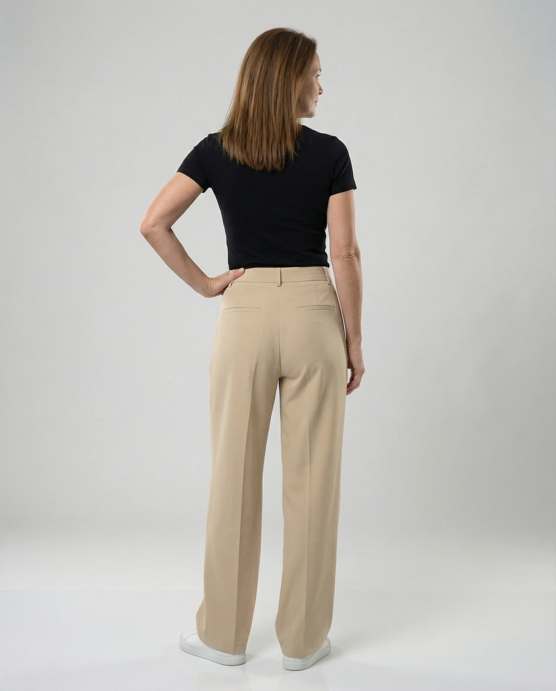 Freizeitkleidung Damen Bundfaltenhose Weit - Image 5