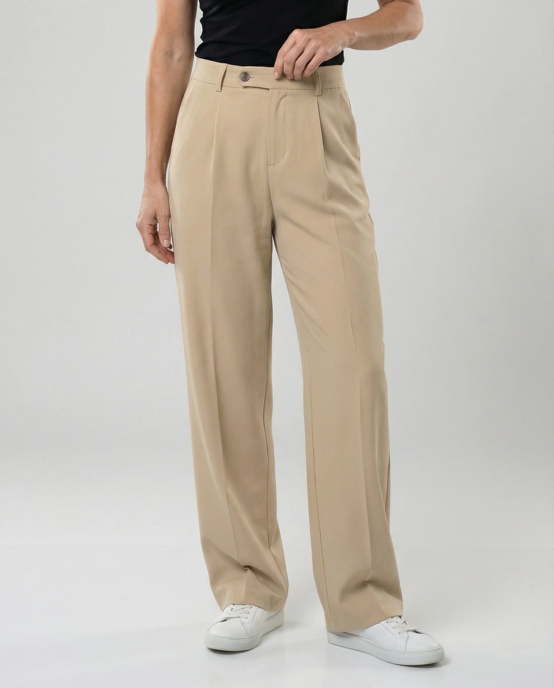 Freizeitkleidung Damen Bundfaltenhose Weit - Image 8
