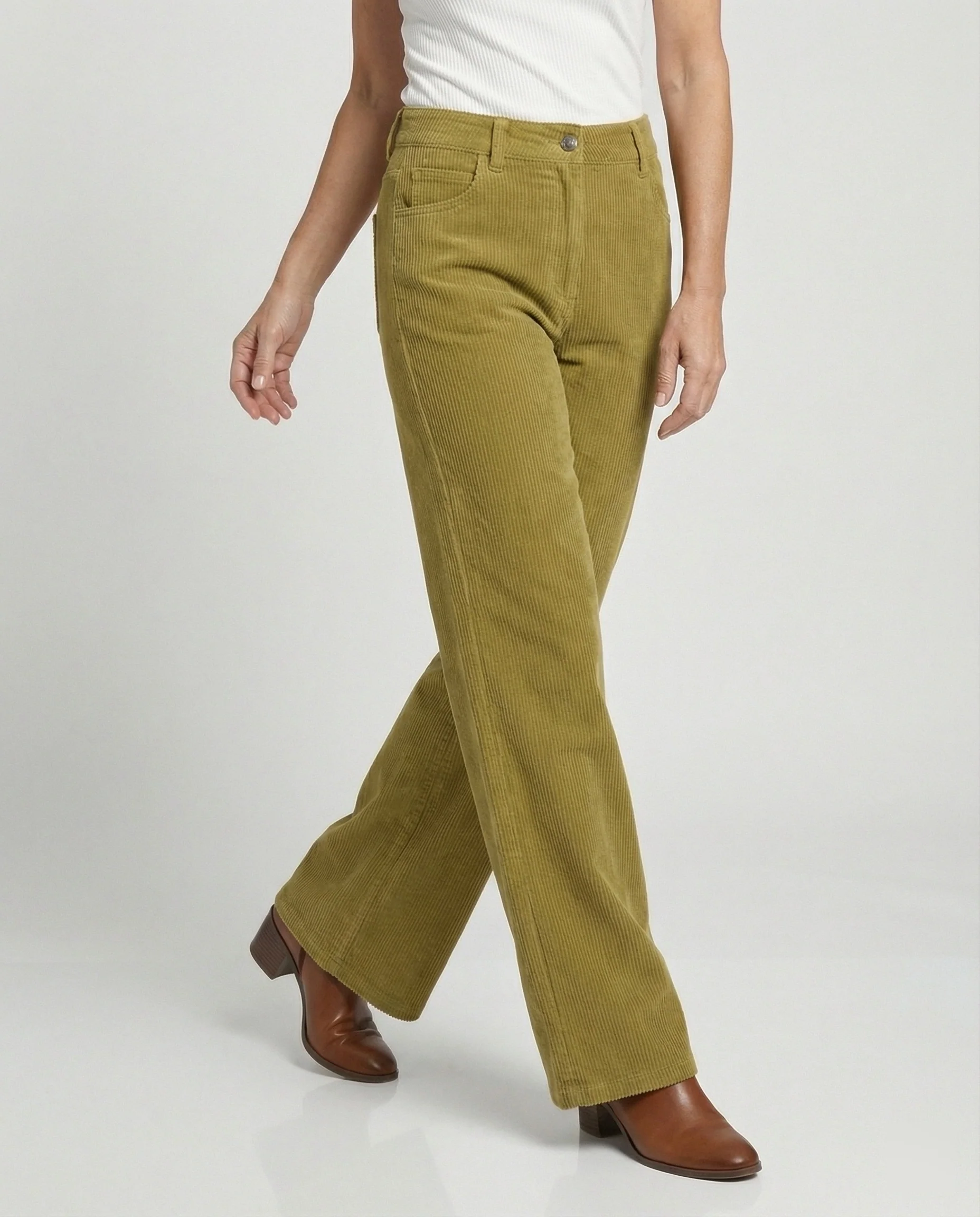 Damen Cordhose High Waist gerades Bein - Image 2