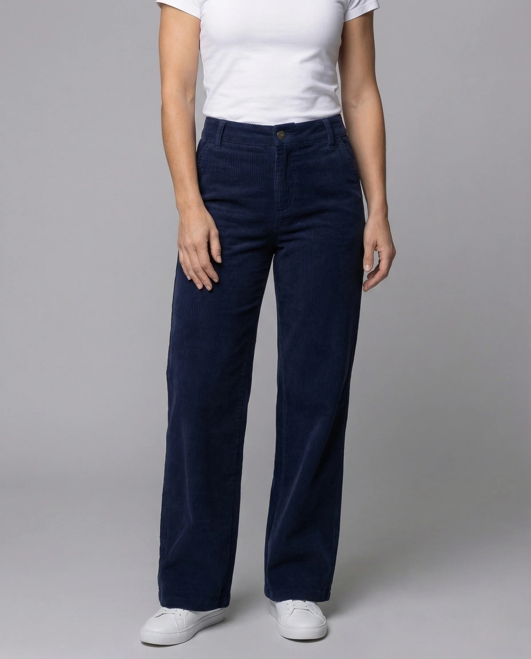Damen Cordhose High Waist Weit - Image 2
