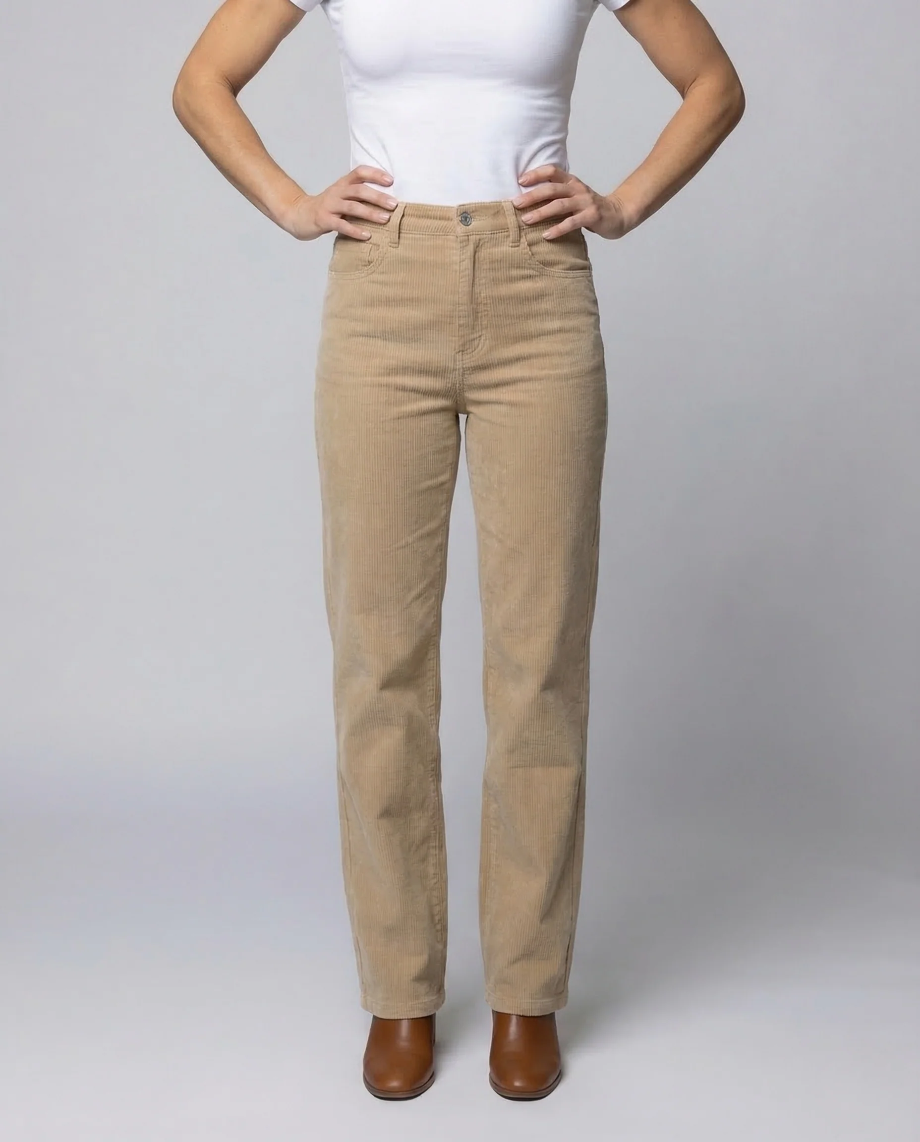 Damen Cordhose Weit High Waist - Image 2