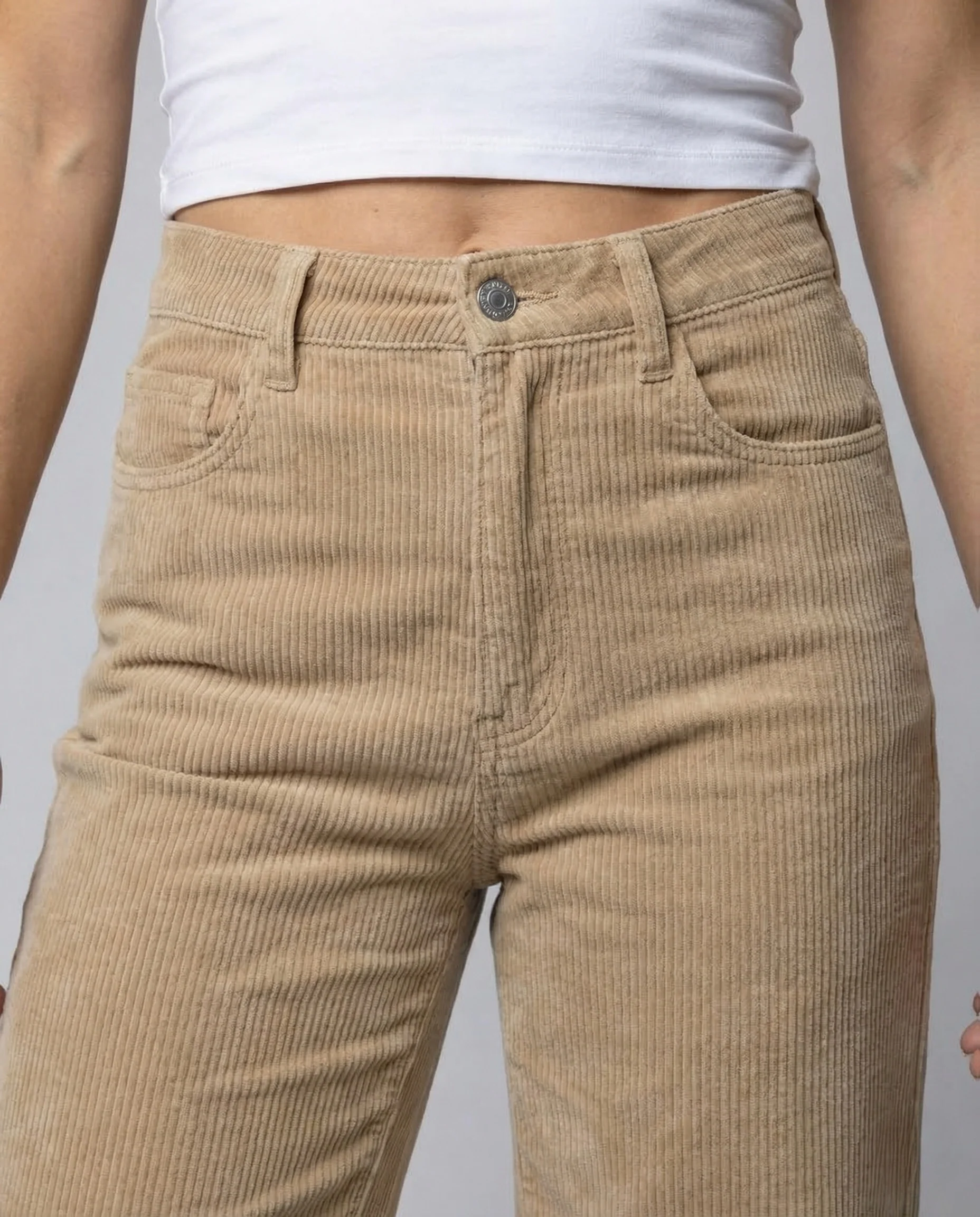 Damen Cordhose Weit High Waist - Image 3