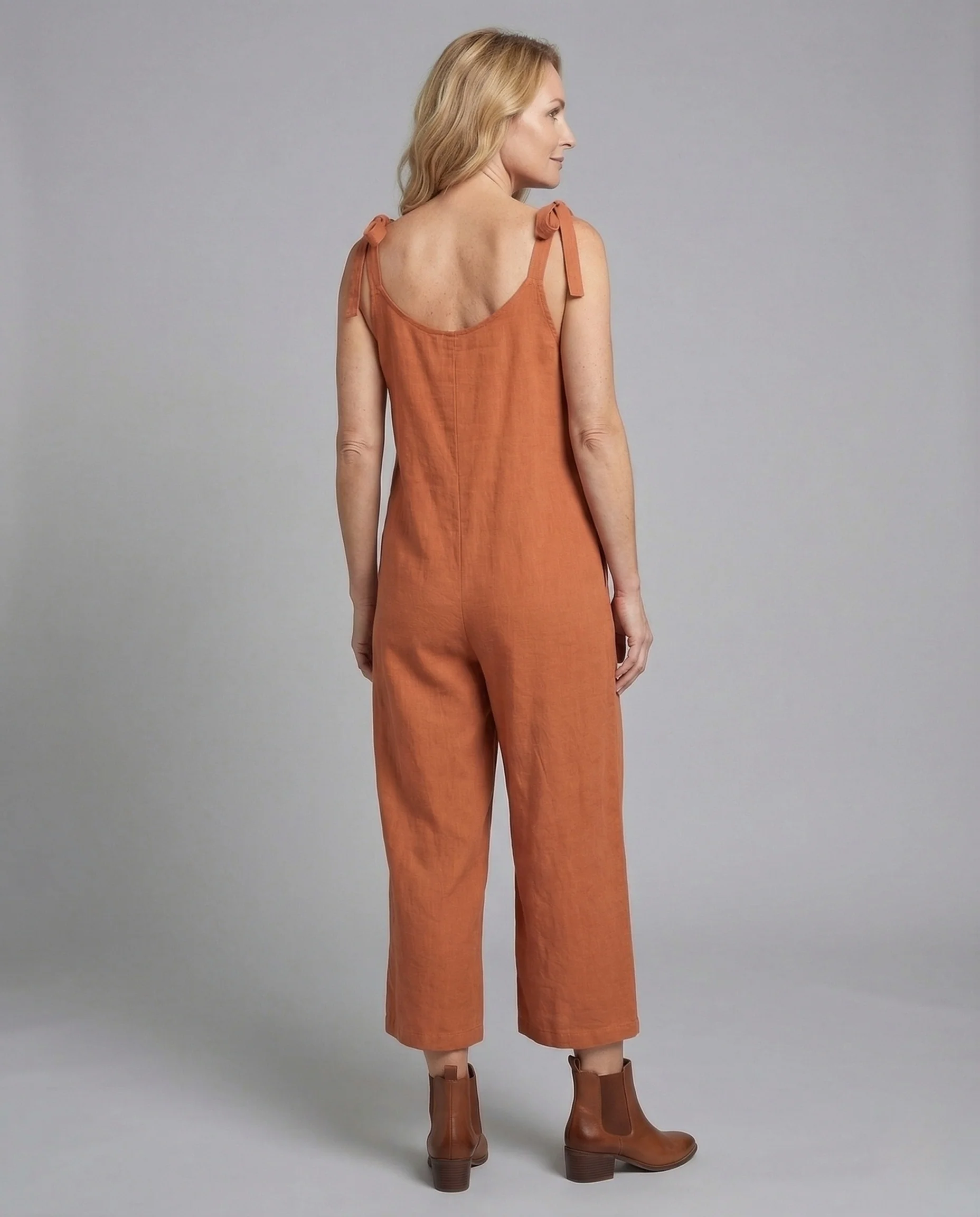 Damen Culotte-Overall mit Schleifenträgern - Image 2