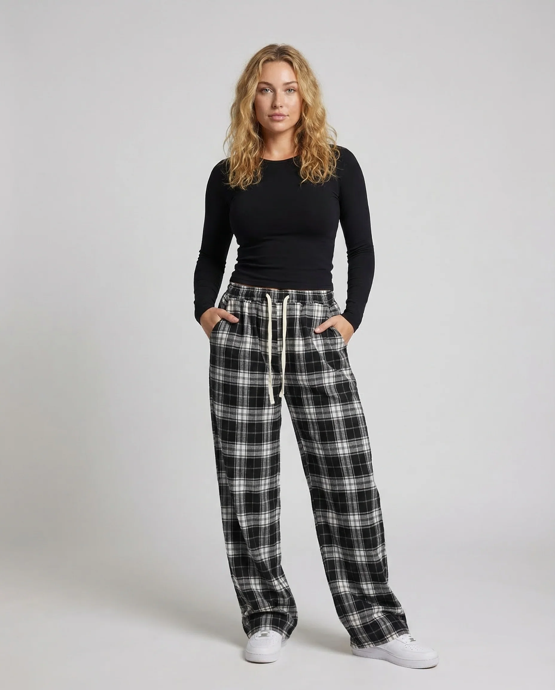 Damen Freizeit Hose Karo