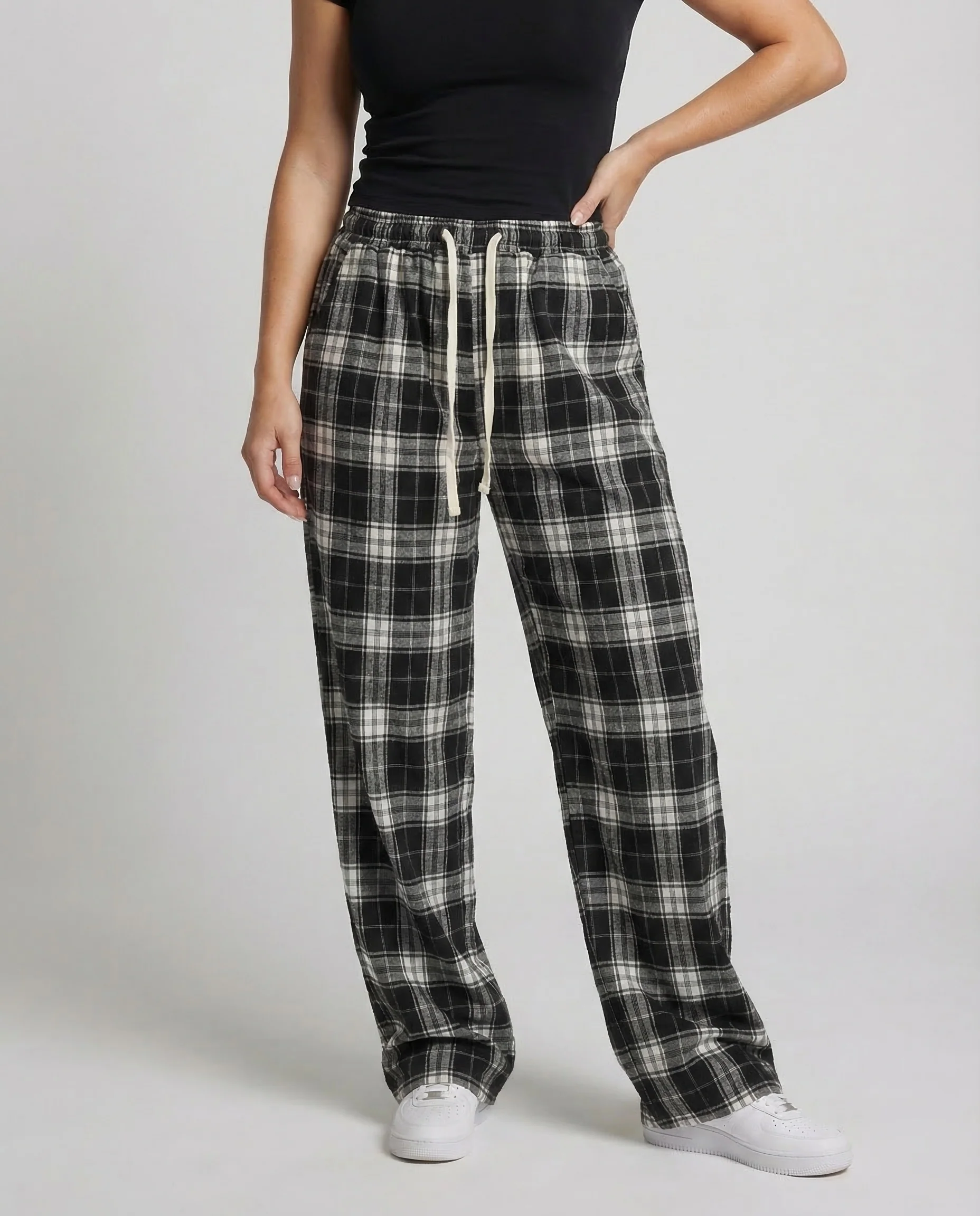 Damen Freizeit Hose Karo - Image 2