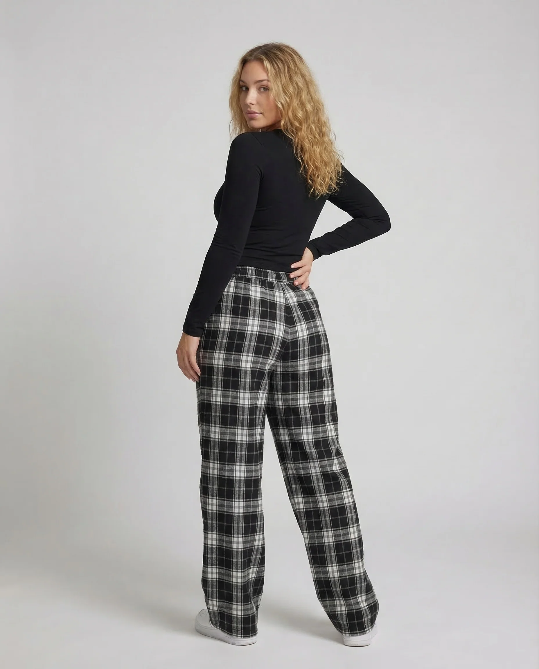 Damen Freizeit Hose Karo - Image 4