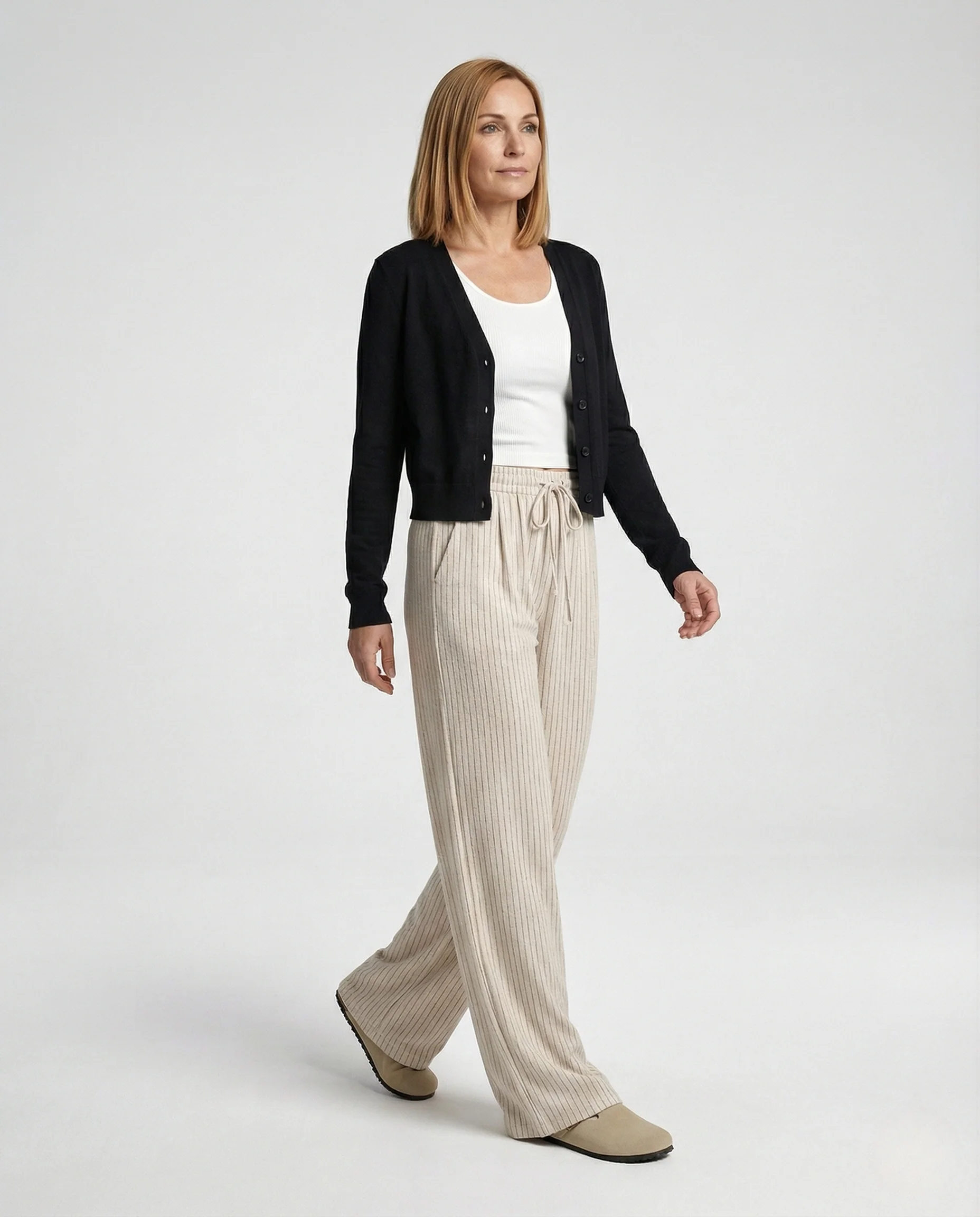 Palazzohose Damen Gerippt - Image 2