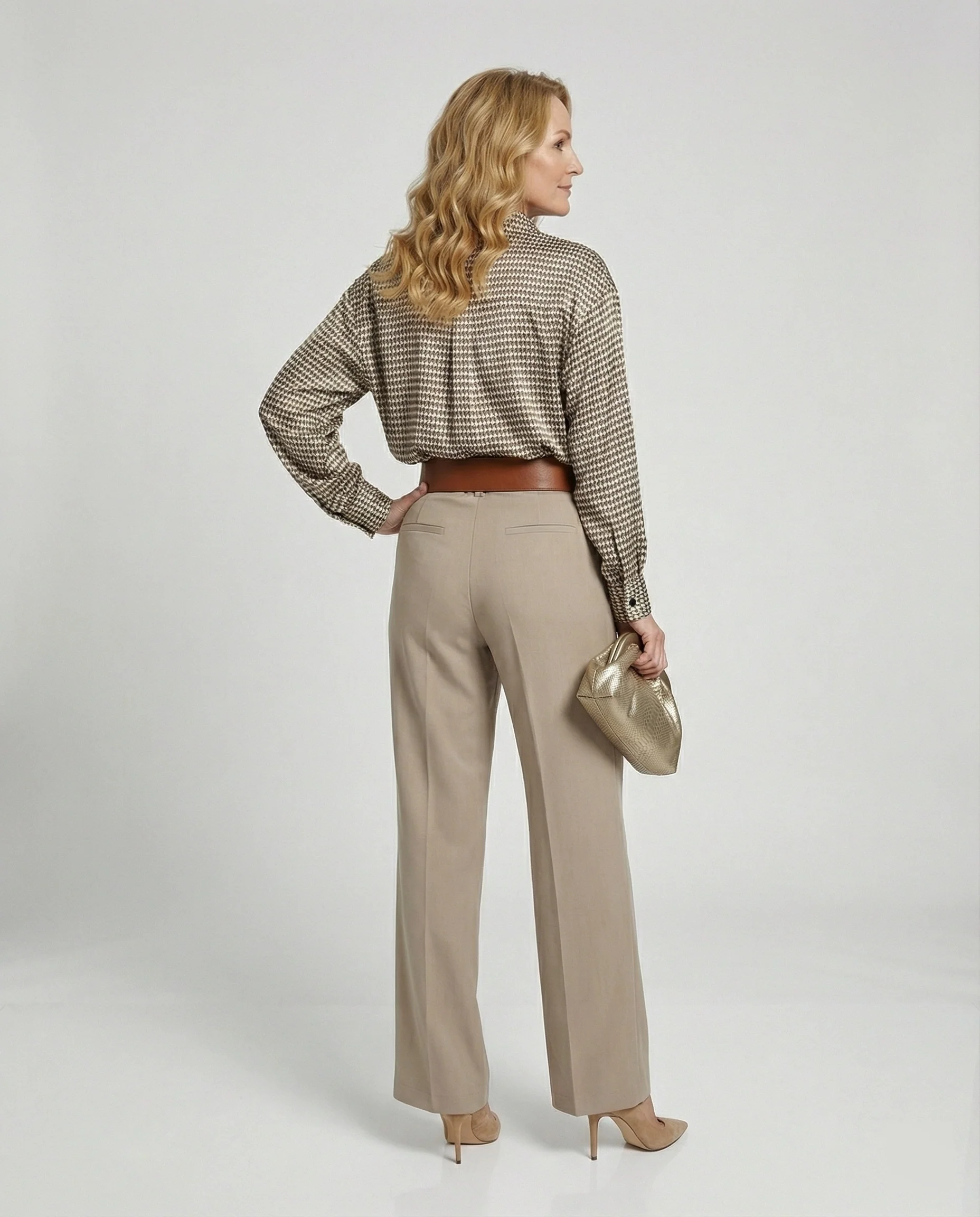 Damen Hemdbluse Hahnentritt - Image 3