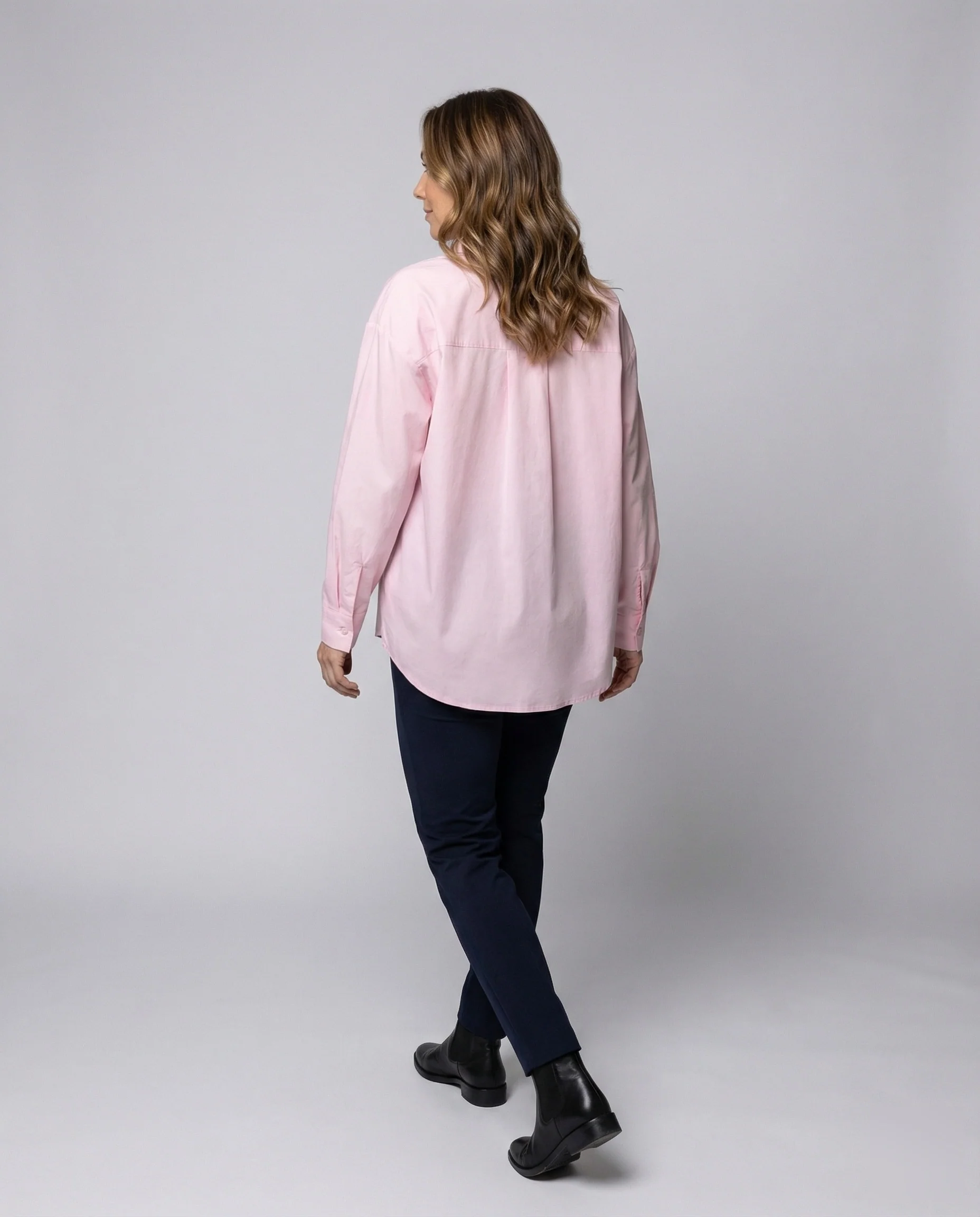 Oversized Blusentop Damen mit Brustklappen - Image 4