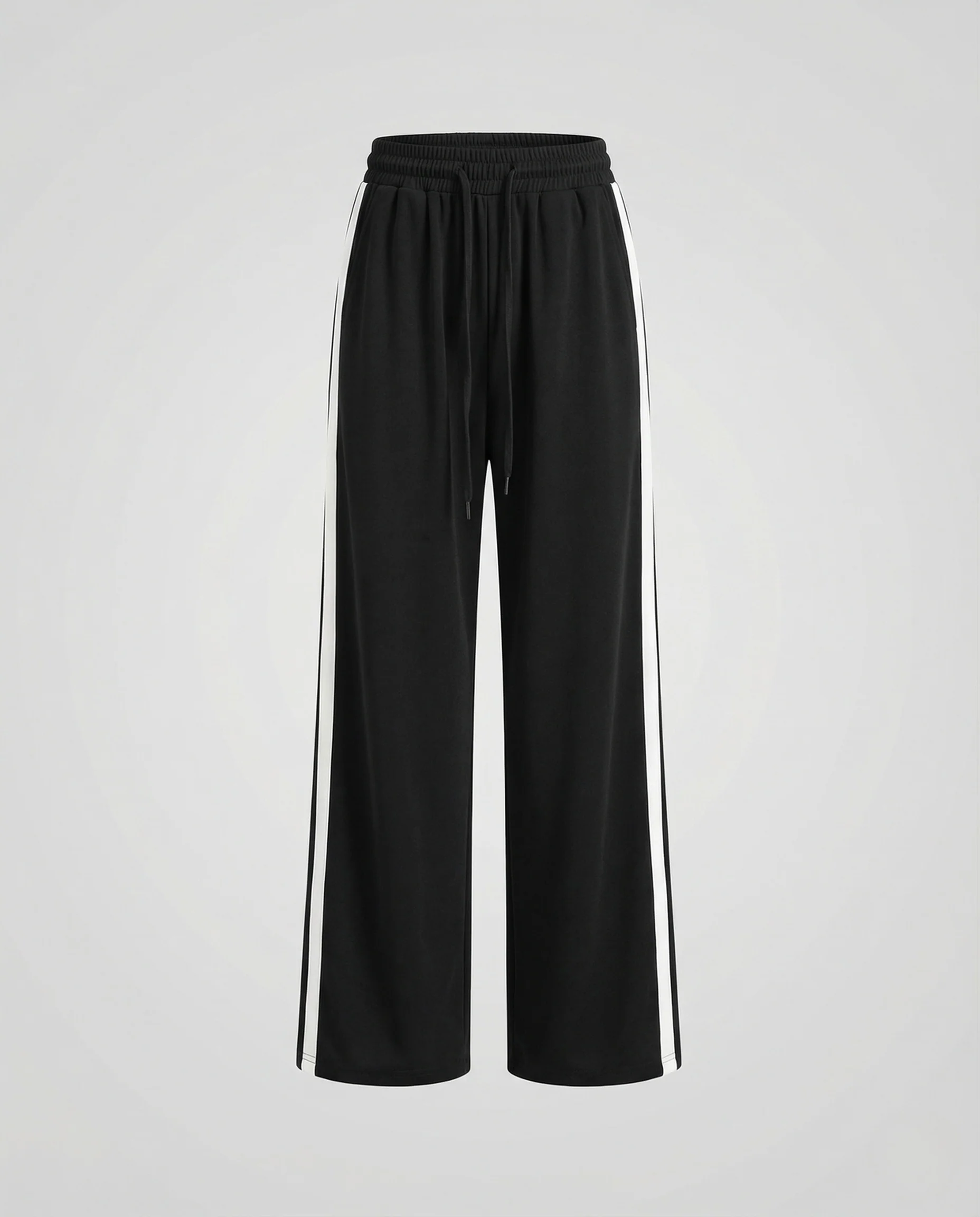 Damen Jogginghose Weit High Waist mit Streifen - Image 5
