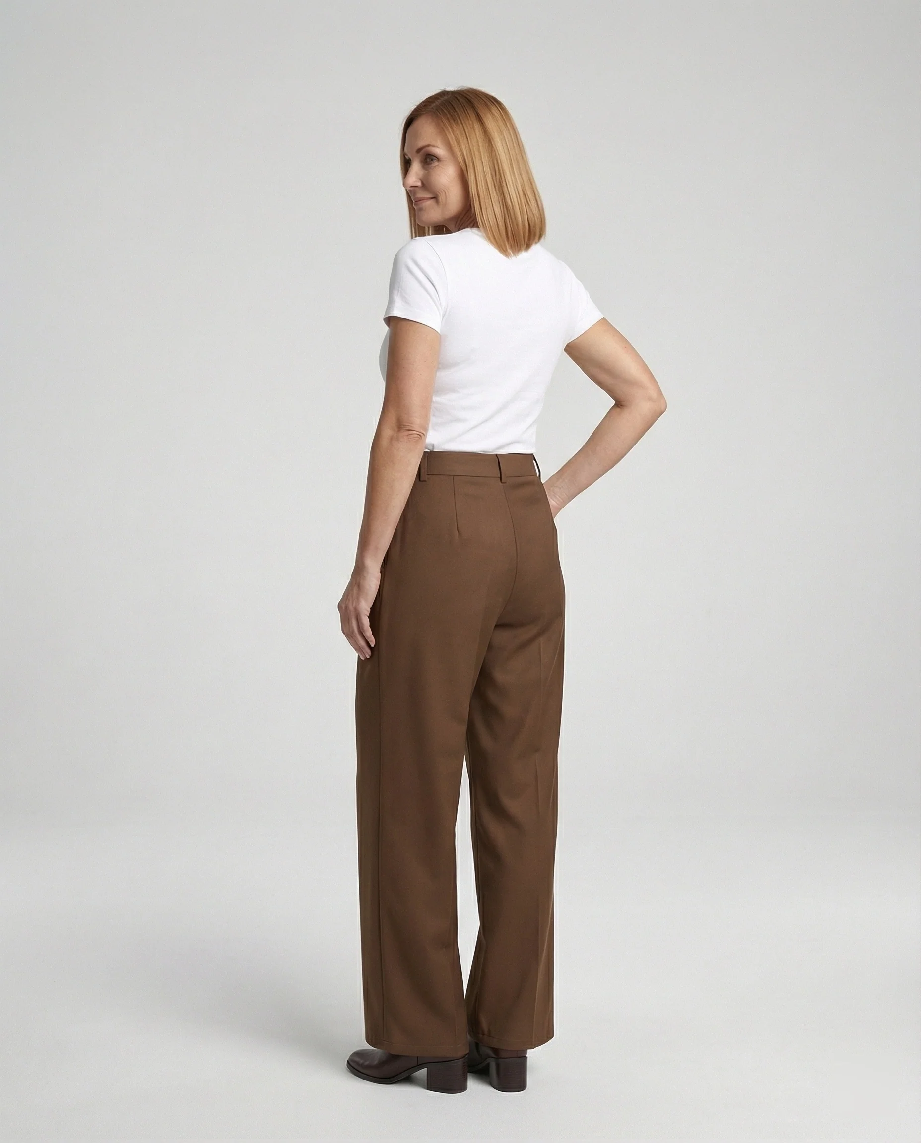 Freizeitkleidung Damen High Waist Stoffhose - Image 3