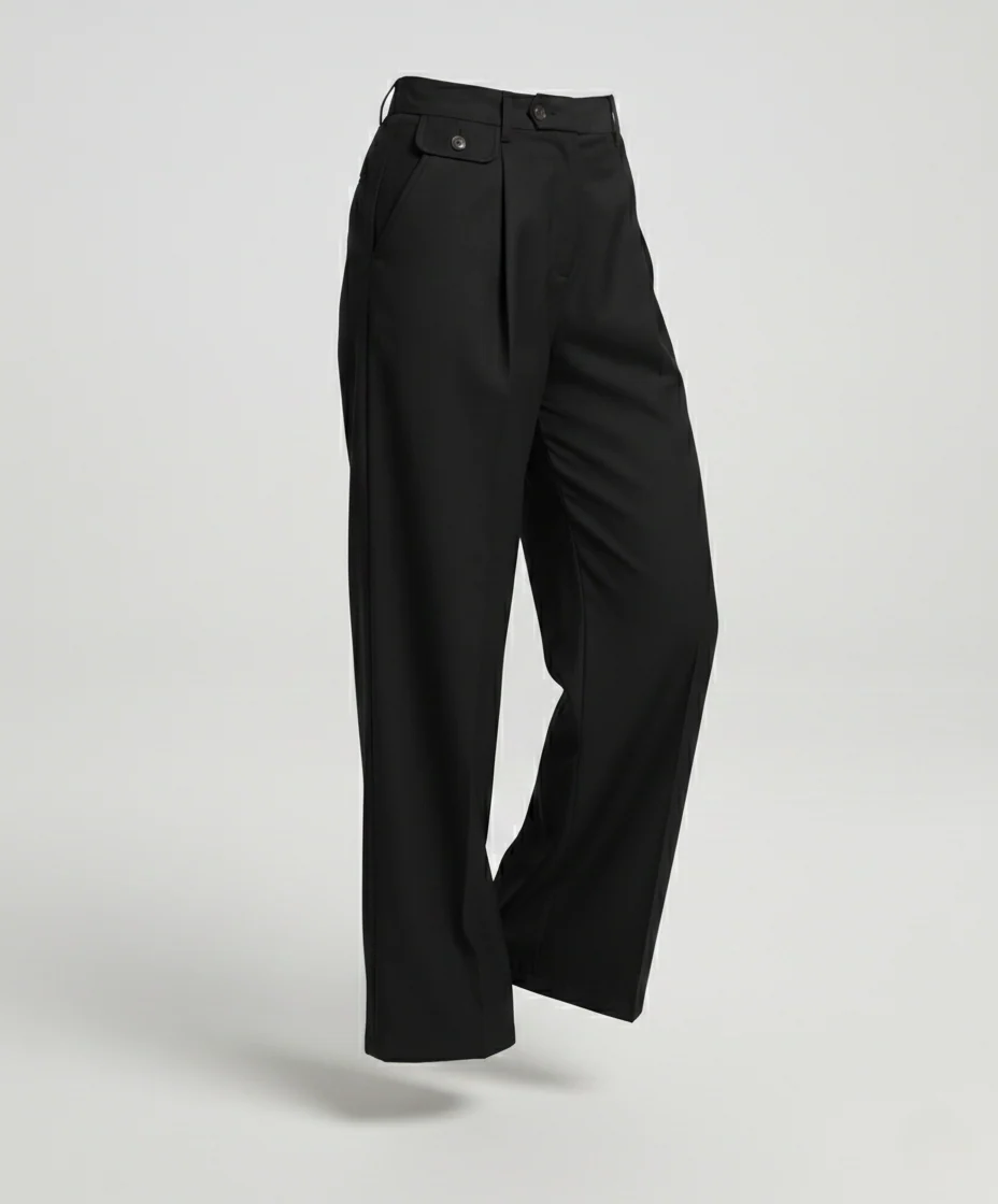 Freizeitkleidung Damen High Waist Stoffhose - Image 6