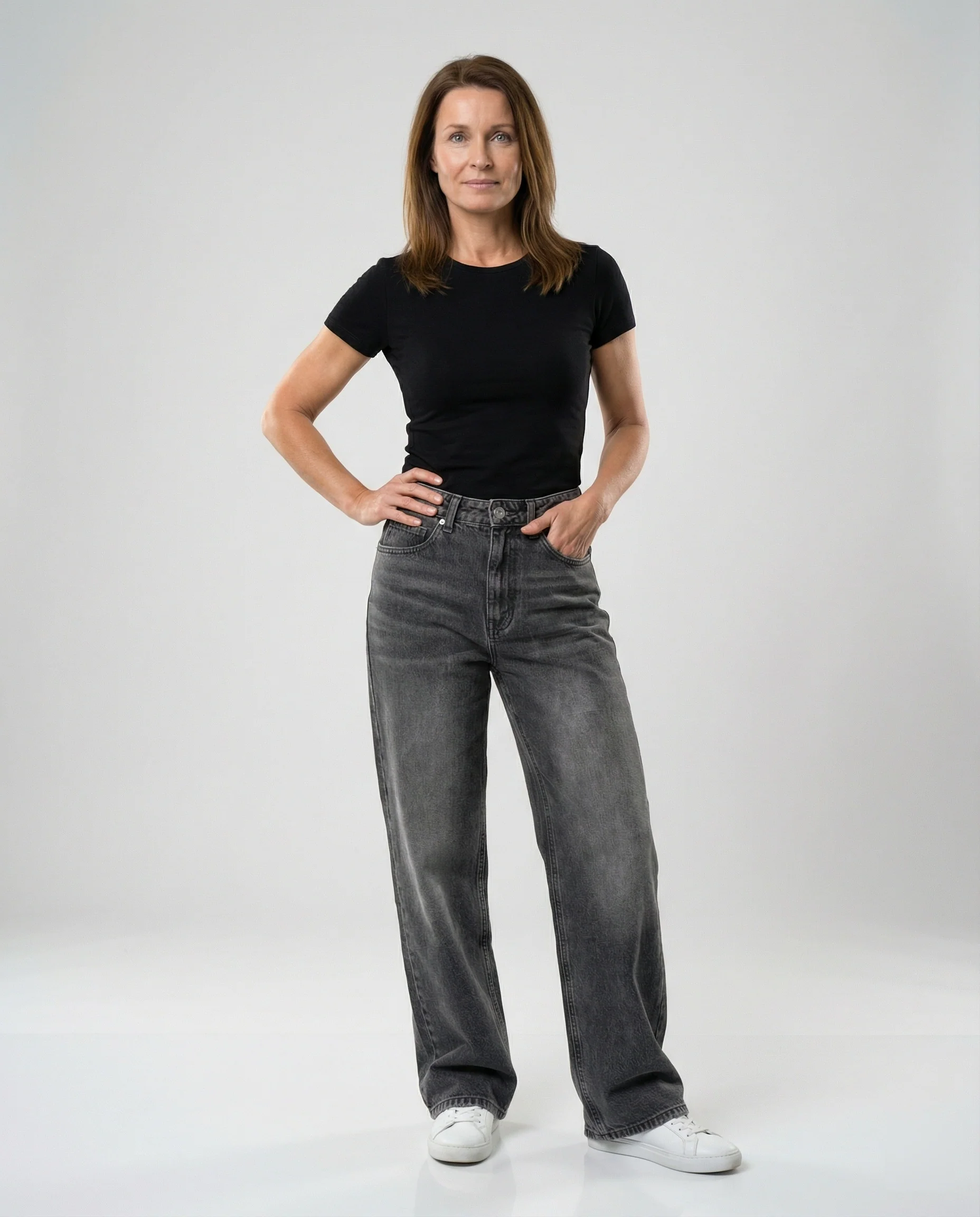 Damen Jeans weit High Waist Used - Image 3