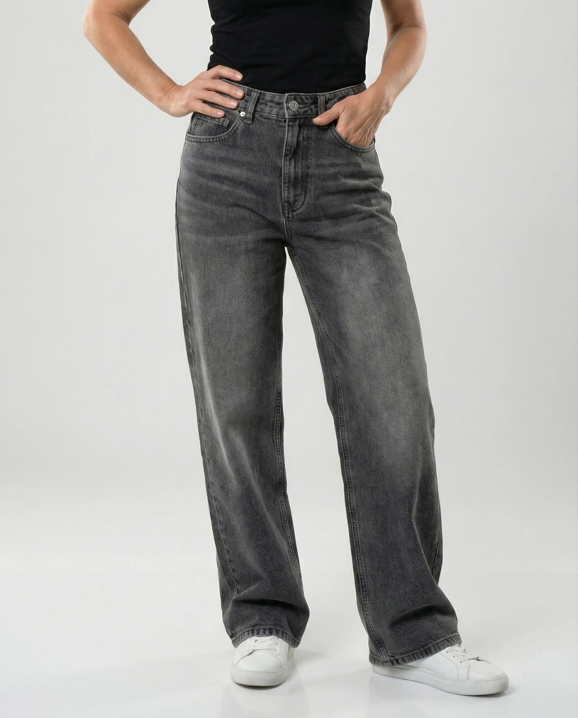 Damen Jeans weit High Waist Used - Image 4
