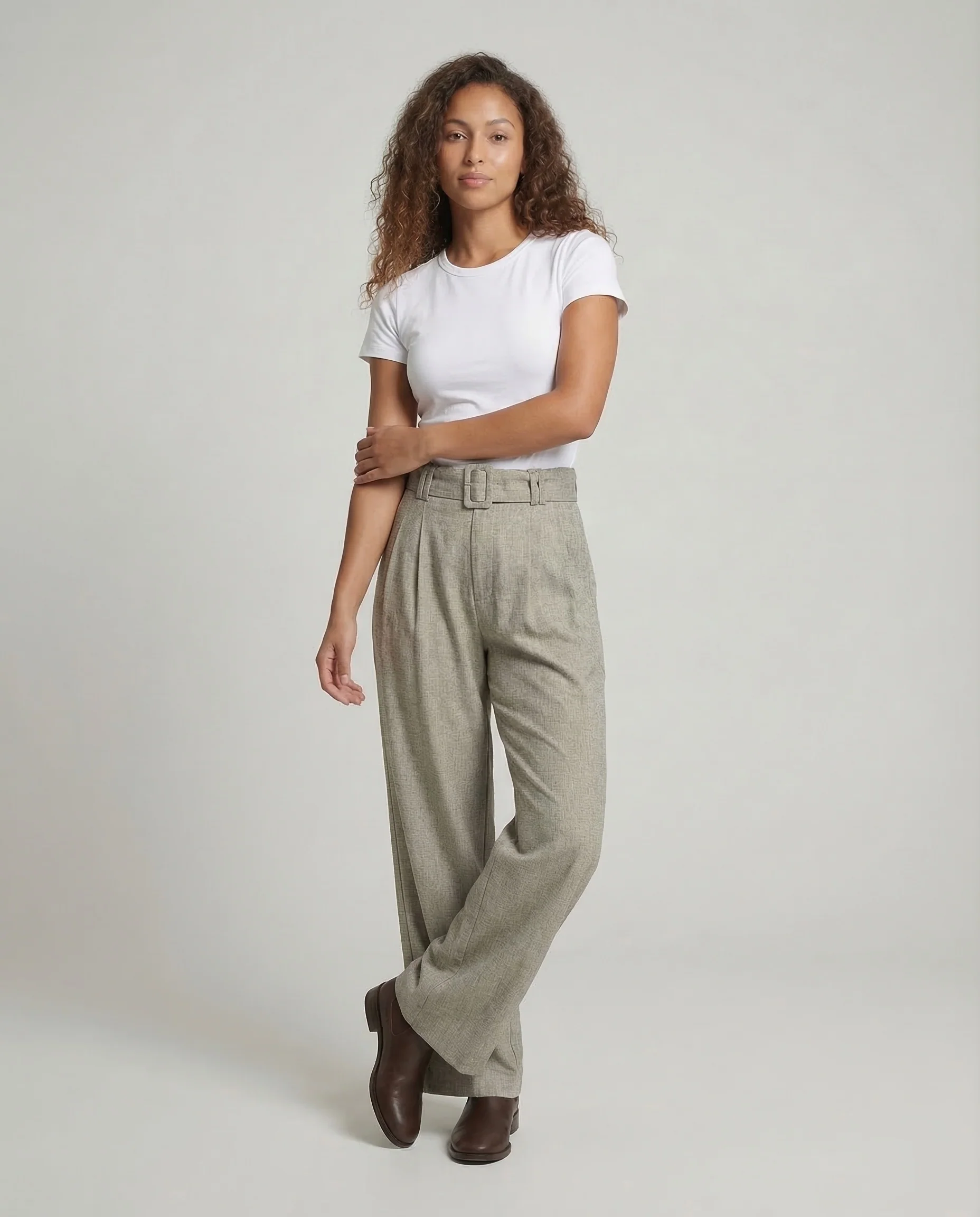 Damen Palazzo Hose Gürtel - Image 2