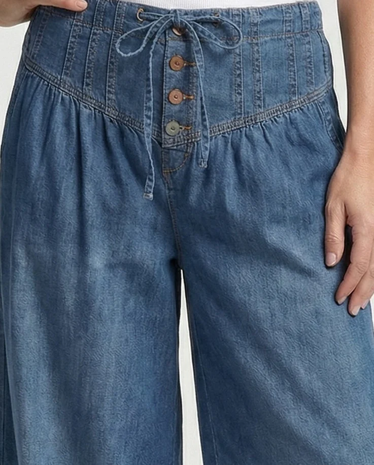 Jeans Culotte Damen High Waist - Image 4