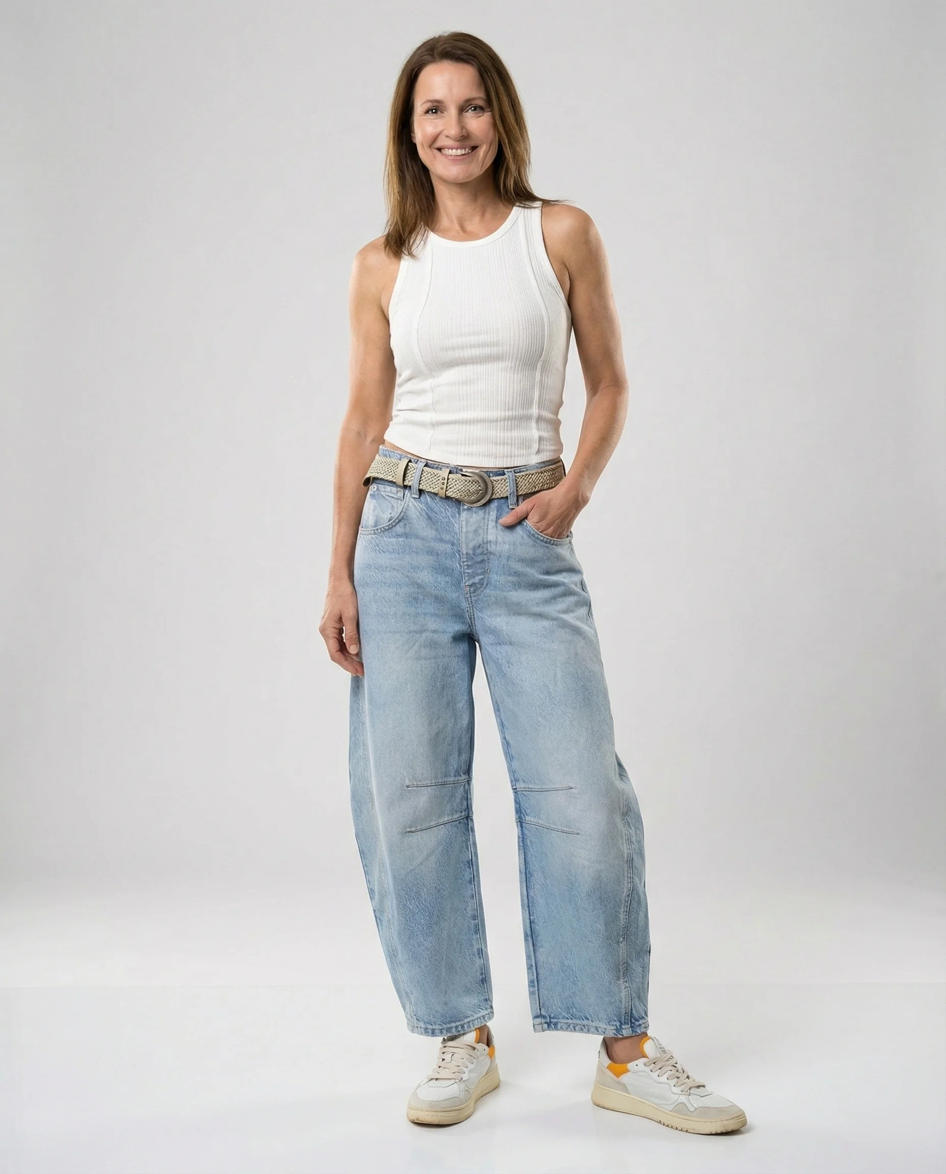Damen Jeans weit Damen High Waist - Image 4