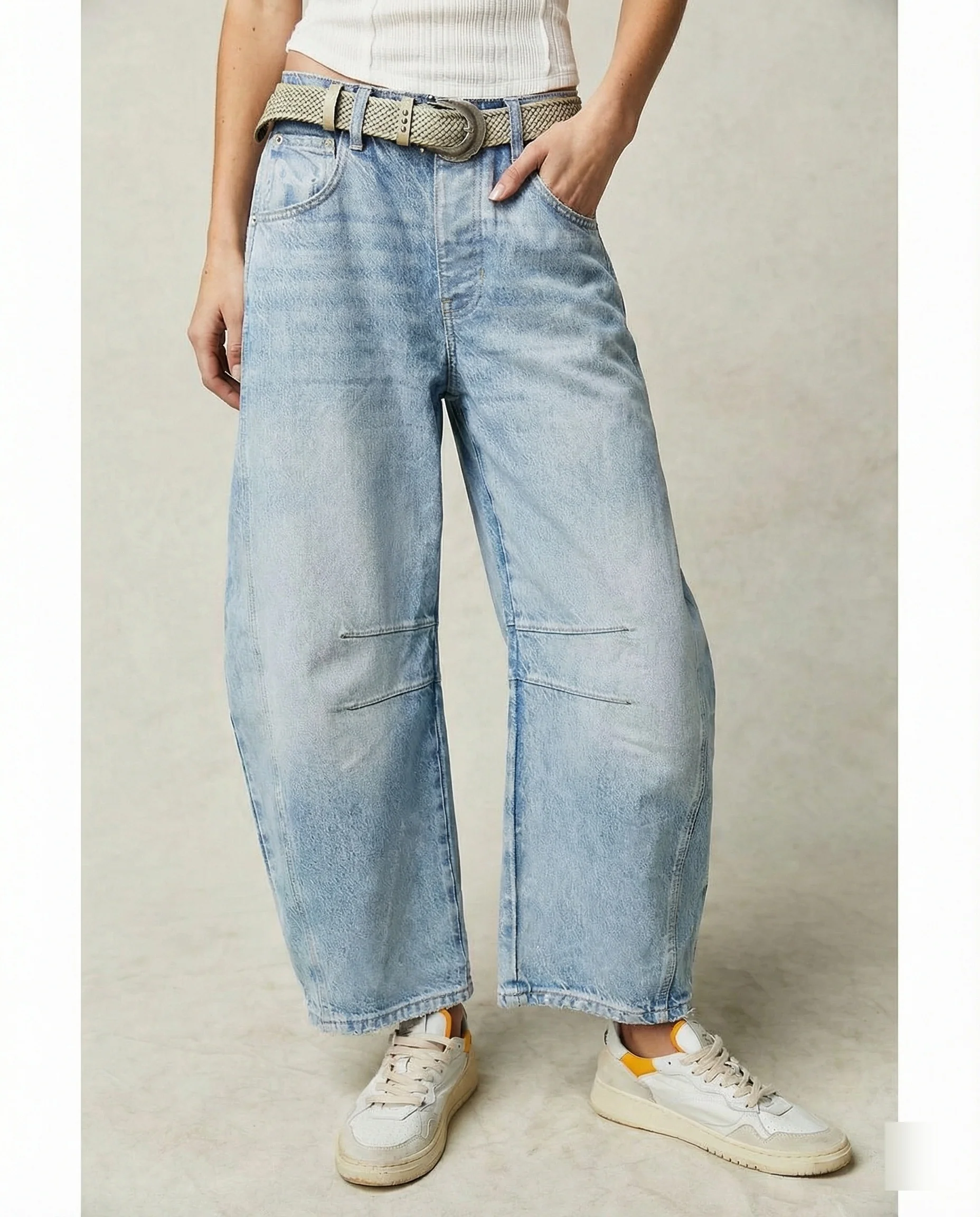 Damen Jeans weit Damen High Waist - Image 5