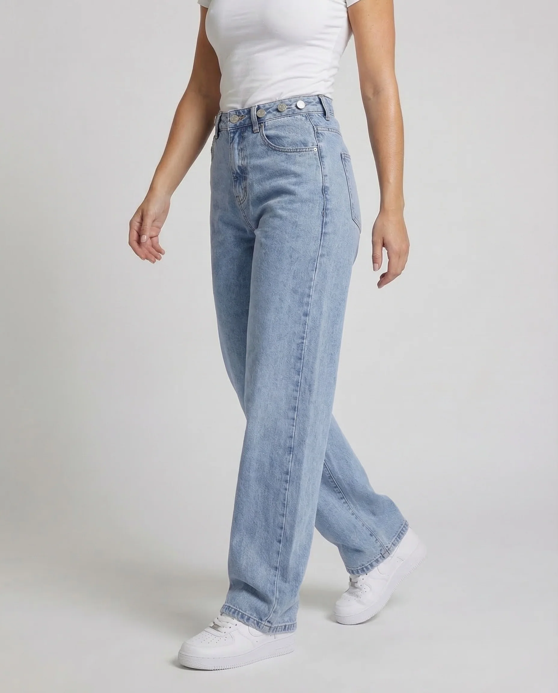 Damen Baggy Jeans Weit - Image 2