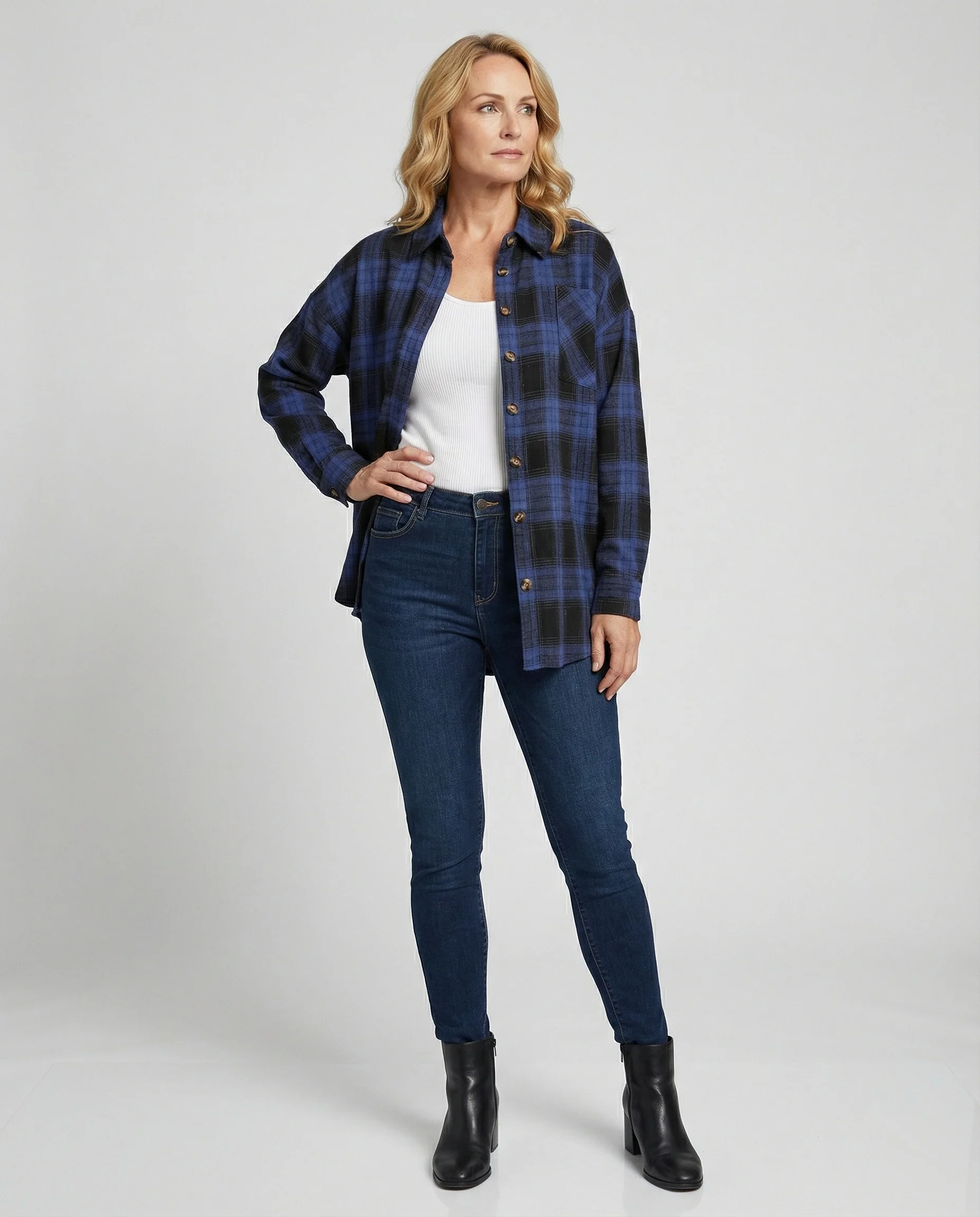 Damen Hemdjacke Flanell weit - Image 2