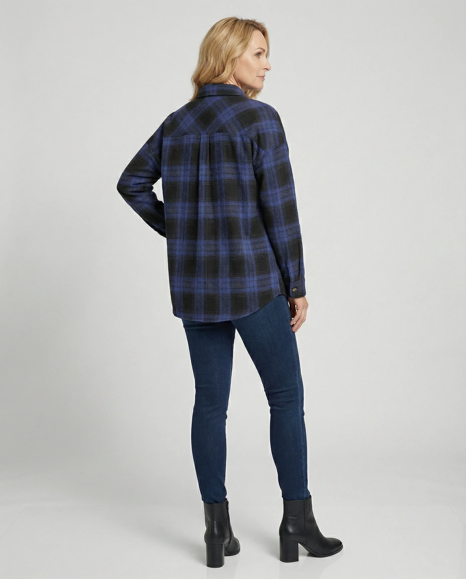 Damen Hemdjacke Flanell weit - Image 3