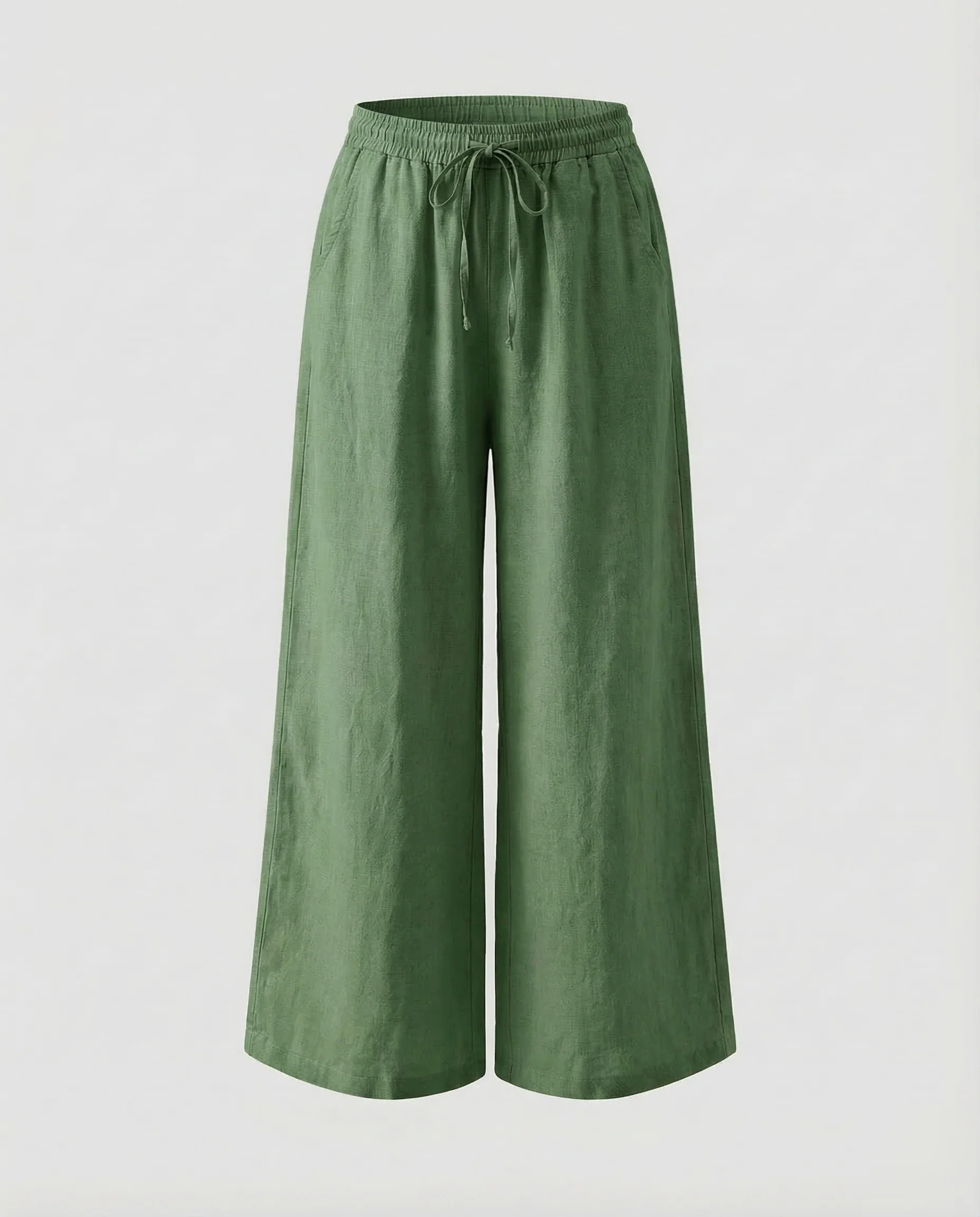 Damen Leinenhose Weit Tunnelzug - Image 6