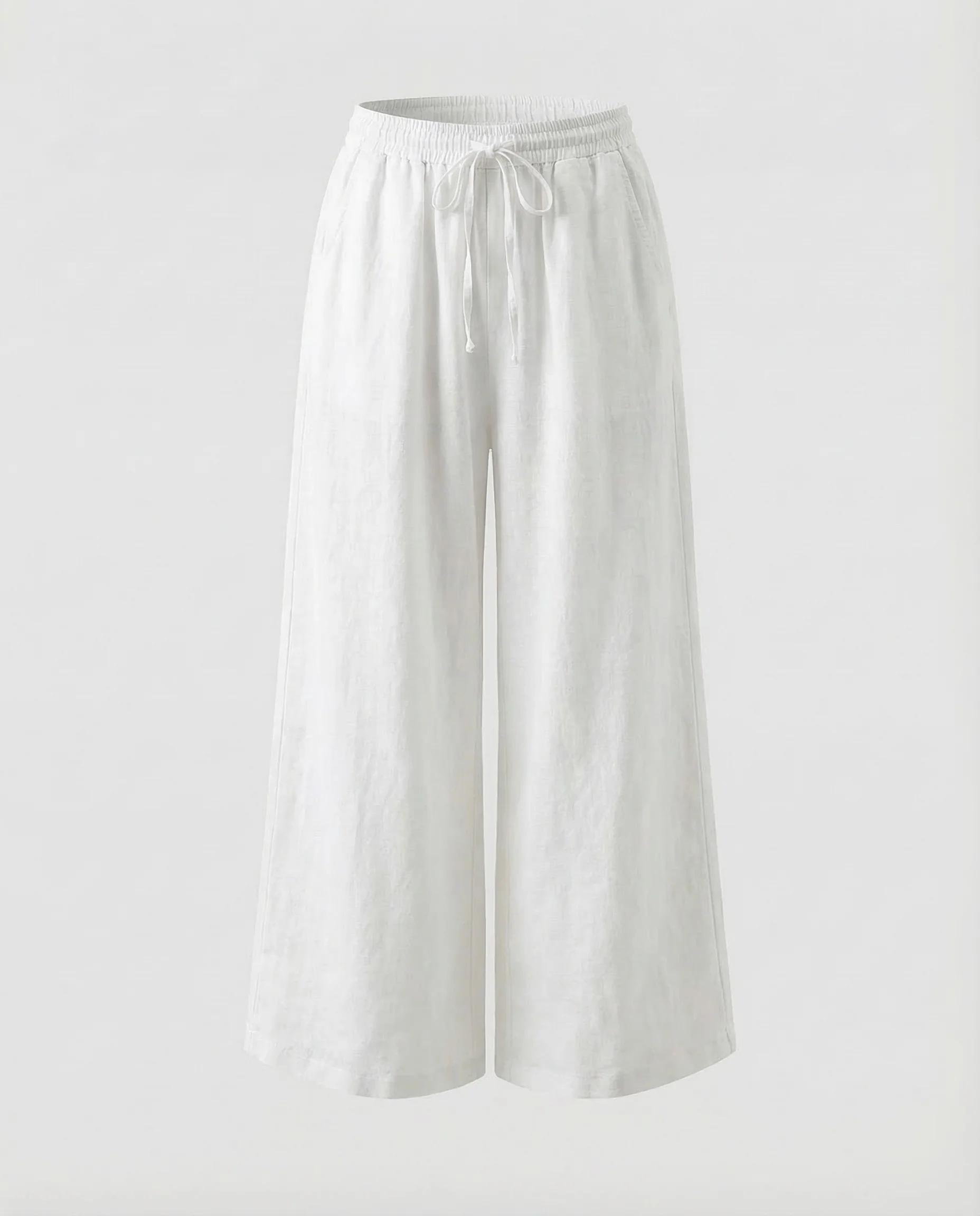 Damen Leinenhose Weit Tunnelzug - Image 8