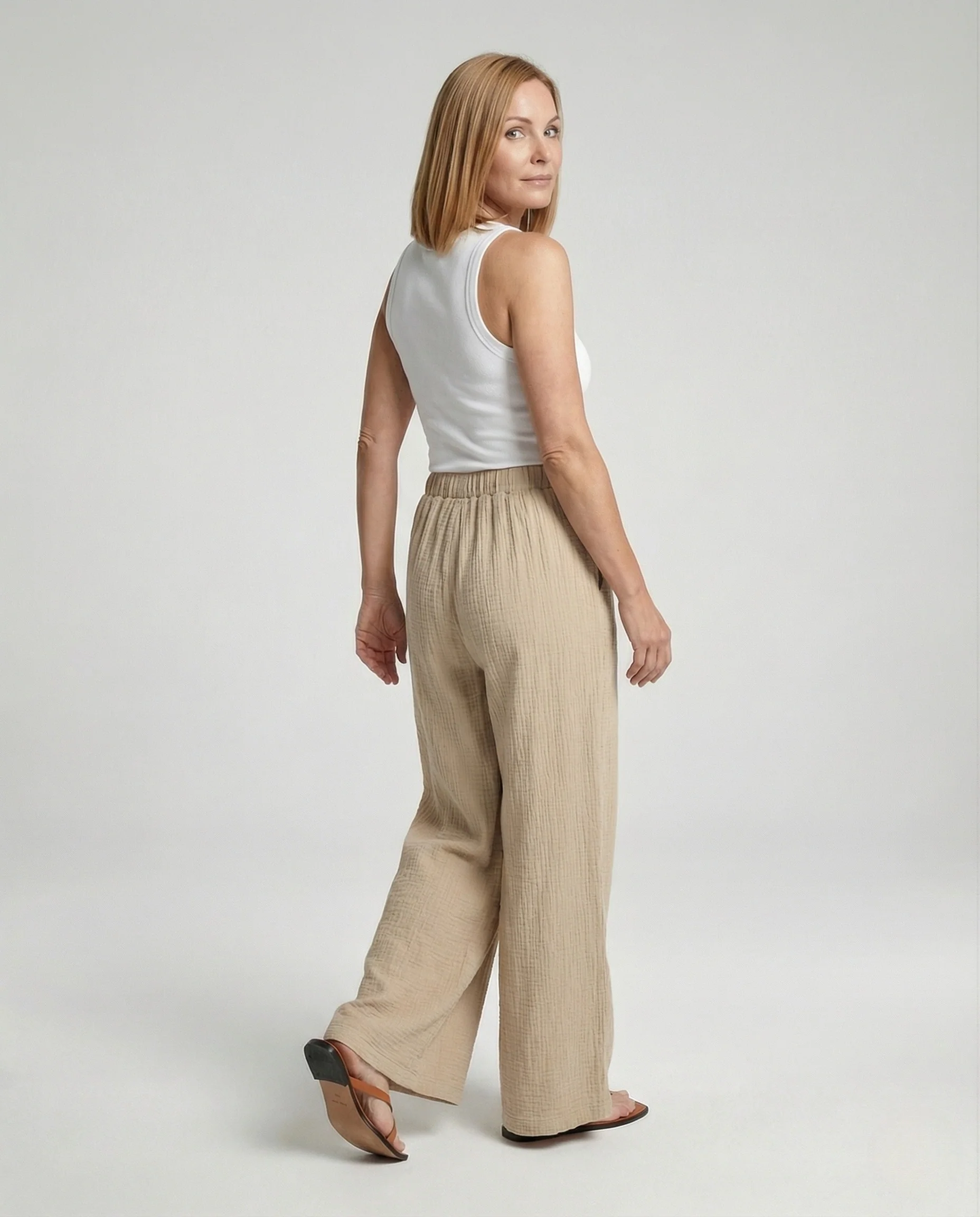 Freizeitkleidung Damen Musselin Hose - Image 4