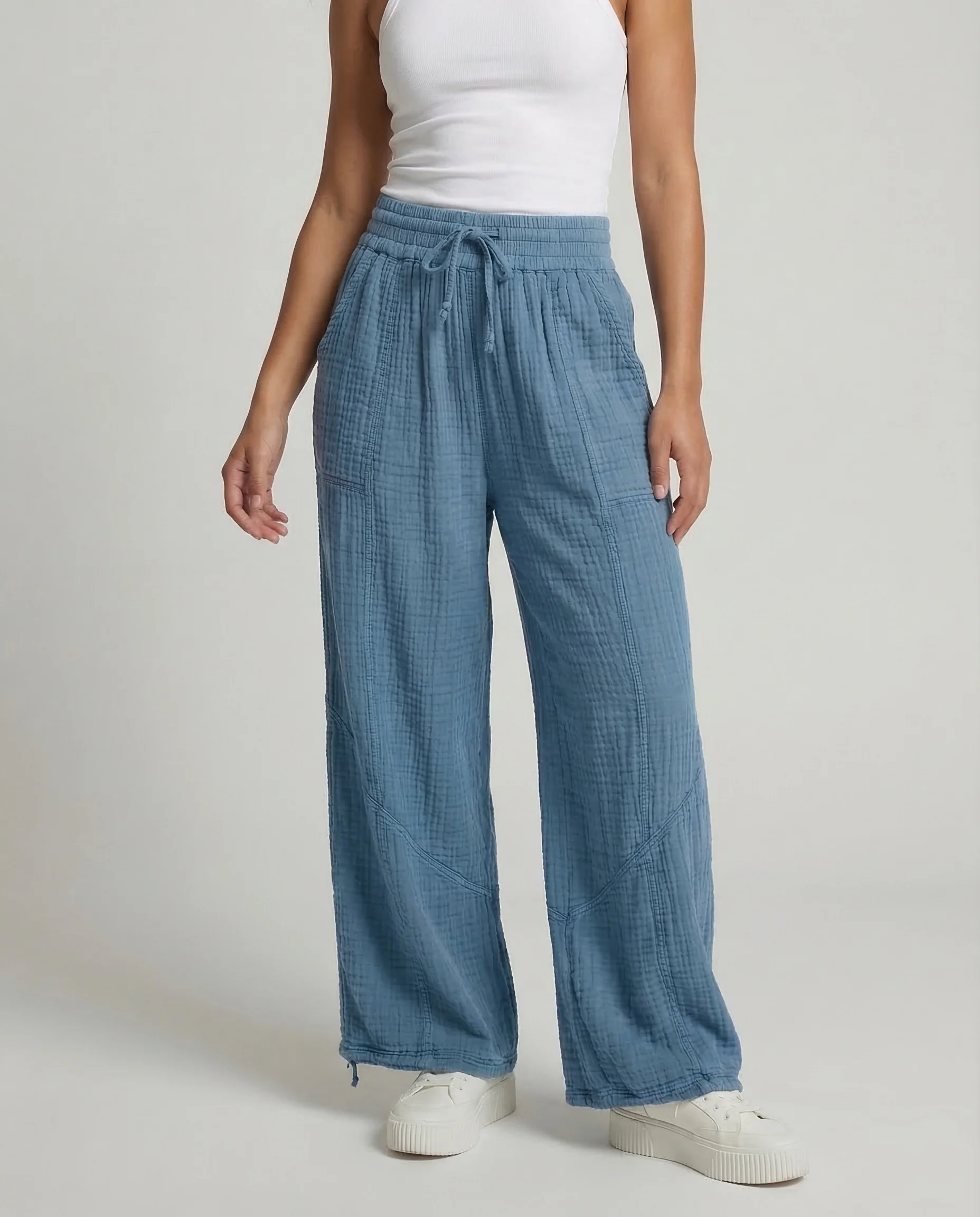 Damen Musselin Hose Weit - Image 2