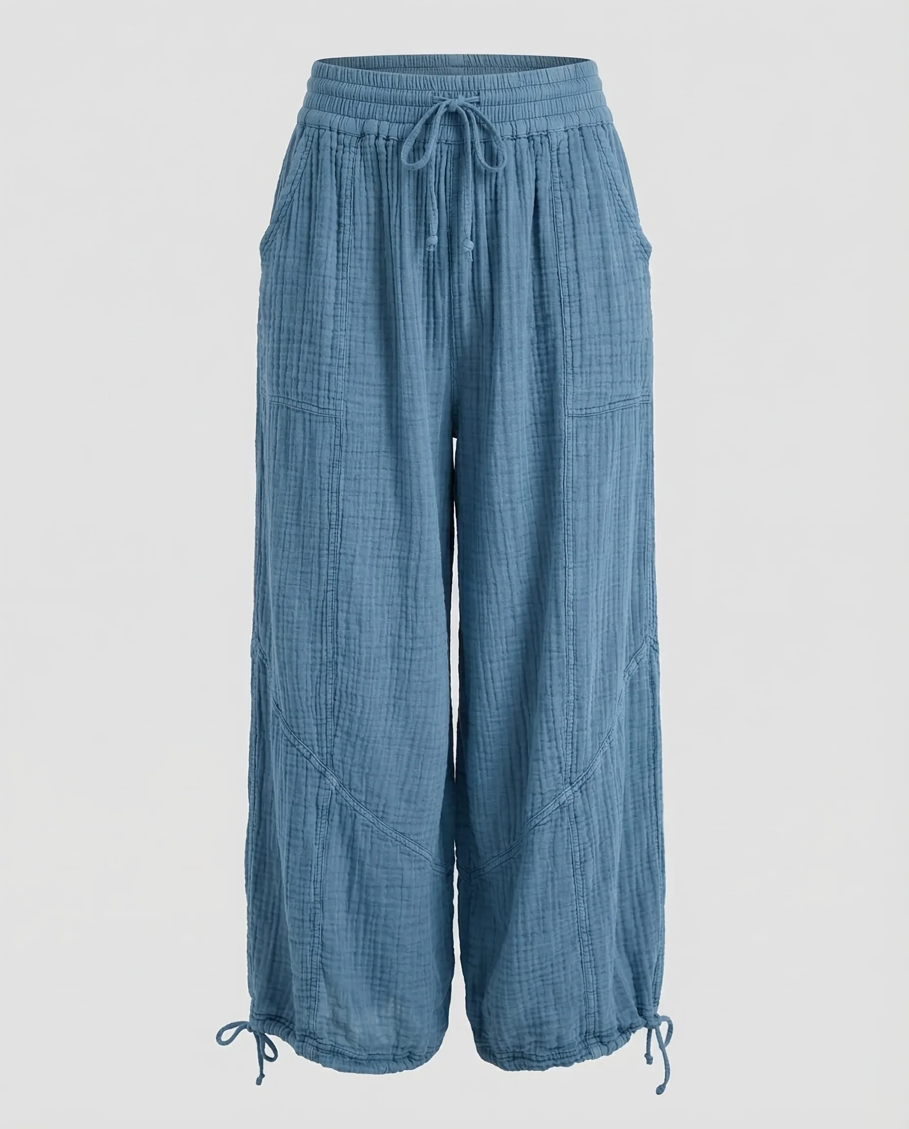 Damen Musselin Hose Weit - Image 5