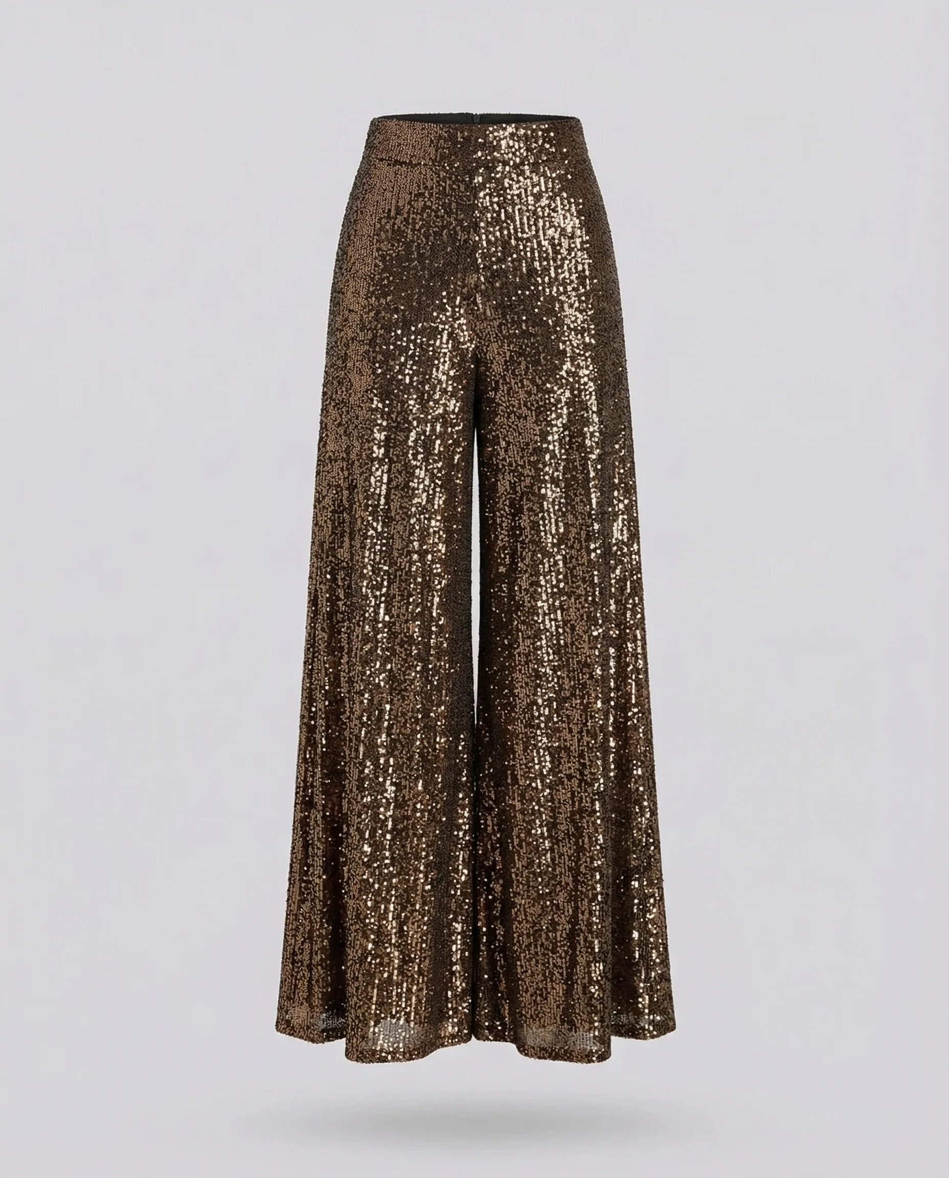 Damen Pailletten Palazzo Hose - Image 5