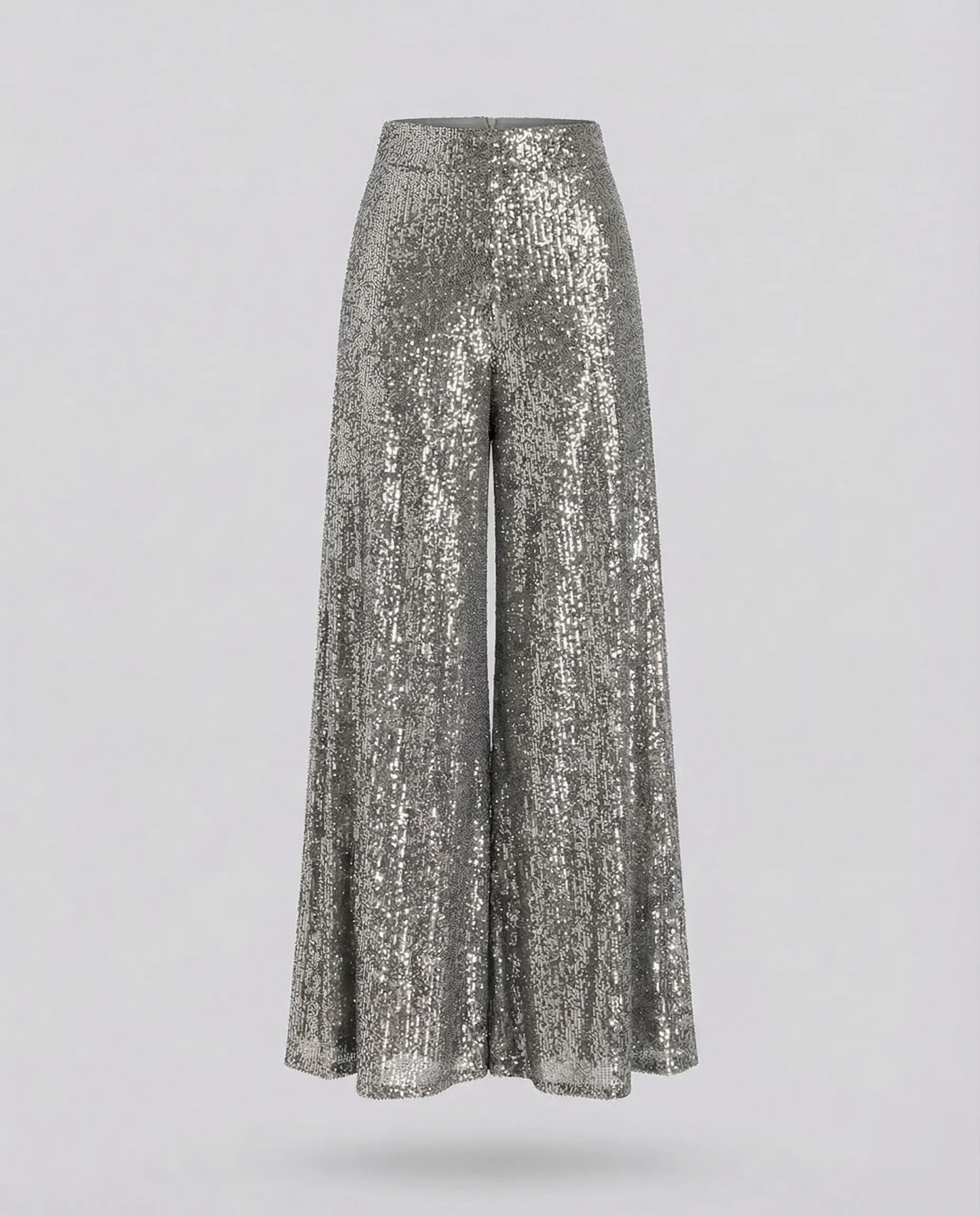 Damen Pailletten Palazzo Hose - Image 7